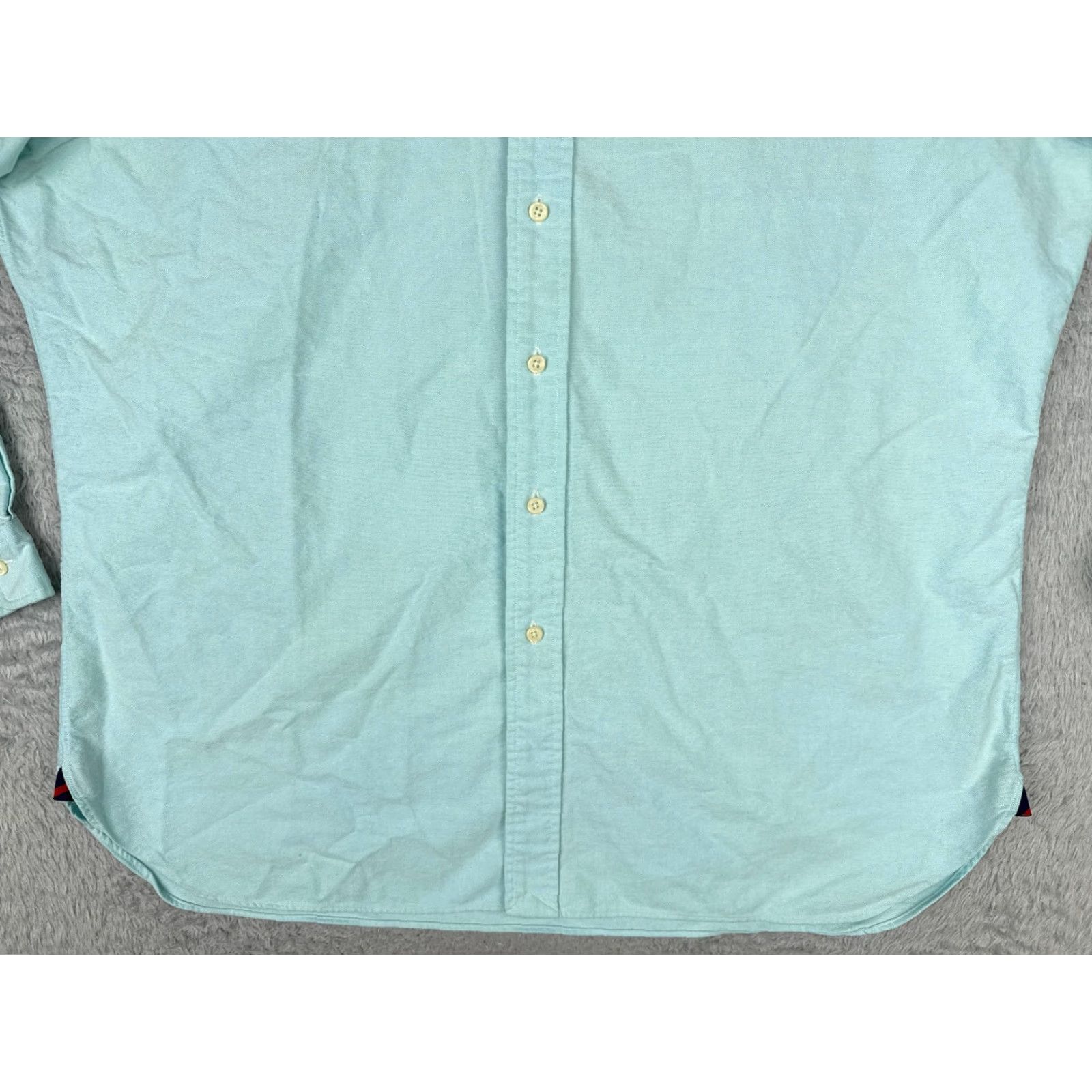 Polo Ralph Lauren VINTAGE Polo Ralph Lauren Shirt Men XL Blue Button-Up Cotton Long Sleeve Solid, Pocketed, Collared, Regular Fit, Wool? Size US XL / EU 56 / 4 - 5 Thumbnail