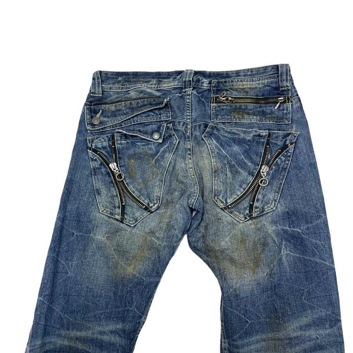 14th Addiction × If Six Was Nine × Le Grande Bleu (L.G.B.) Trashed Japanese Brand Ratle Trap Distress Denim Size US 32 / EU 48 - 18 Thumbnail