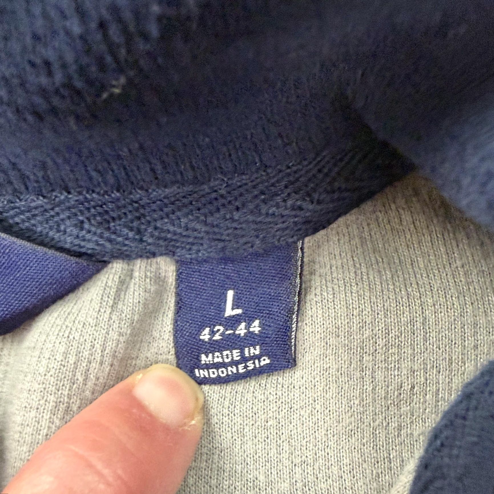 Lands' End Lands' End Sweater Mens Large Gray Plaid 1/4 Zip Mock Neck Cotton Pullover Size US L / EU 52-54 / 3 - 4 Thumbnail