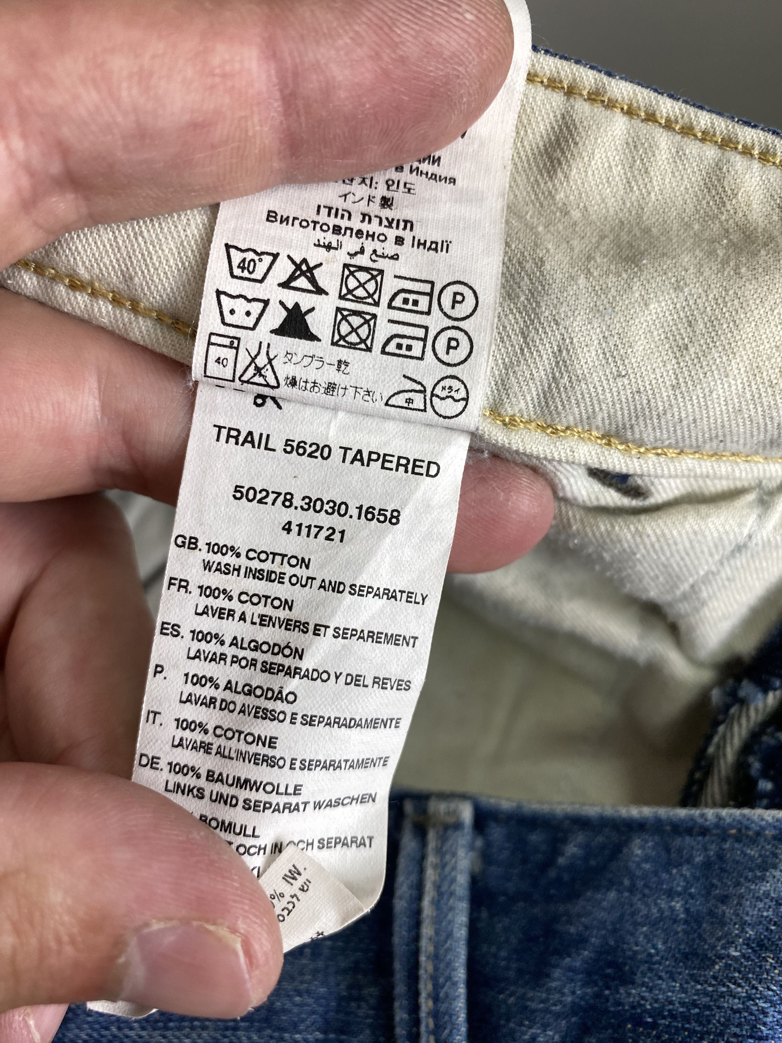 G-Star G-Star Raw 5620 Trail Tapered Distressed Denim Jeans Size US 31 - 14 Thumbnail
