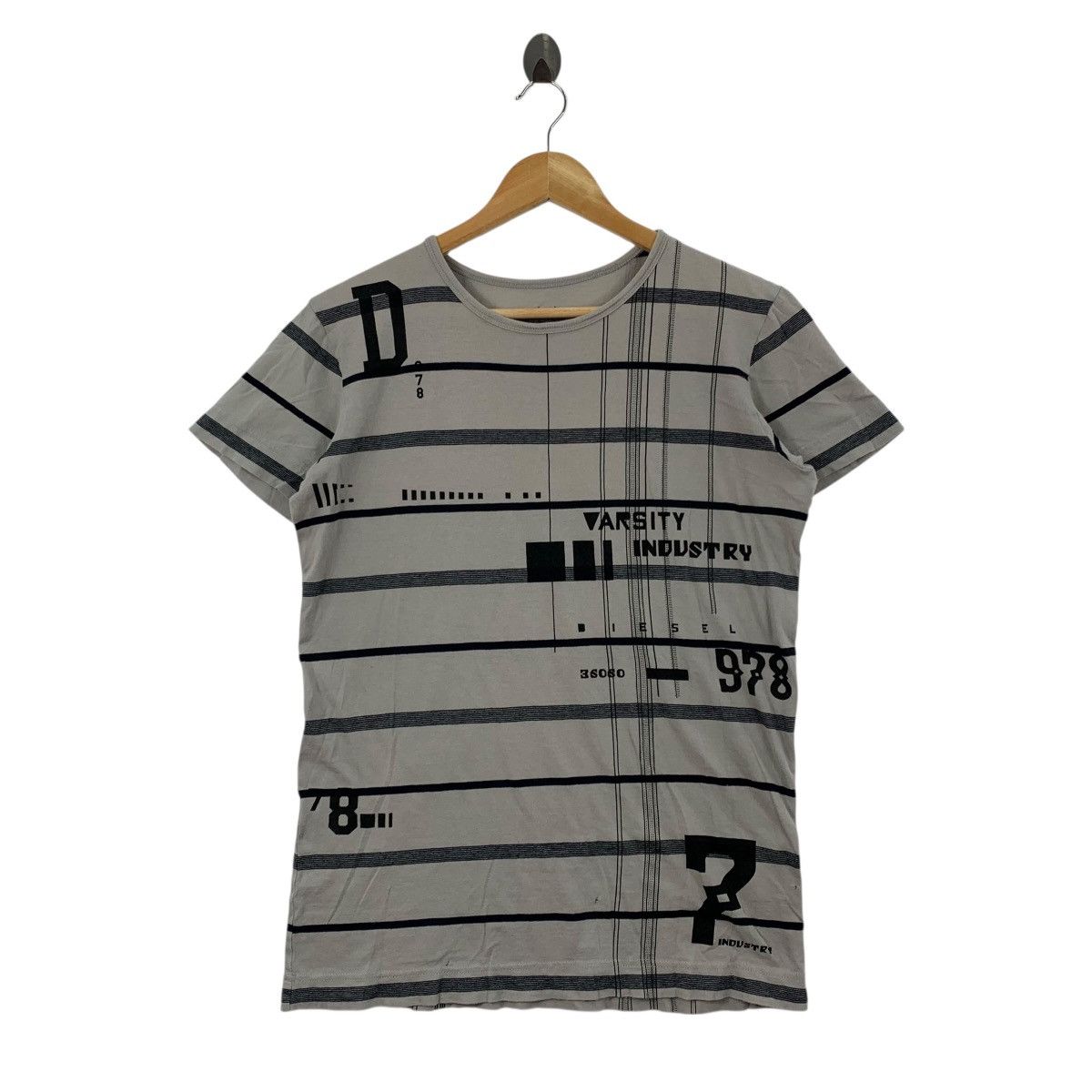 Diesel DIESEL MEMBER 978 Varsity Industry Overprint Tshirt Size US S / EU 44-46 / 1 - 1 Thumbnail