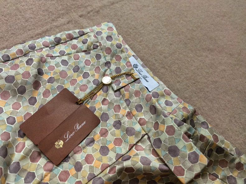 Loro Piana LORO PIANA sizeXS Silk printed casual trousers Size 26" / US 2 / IT 38 - 3 Thumbnail