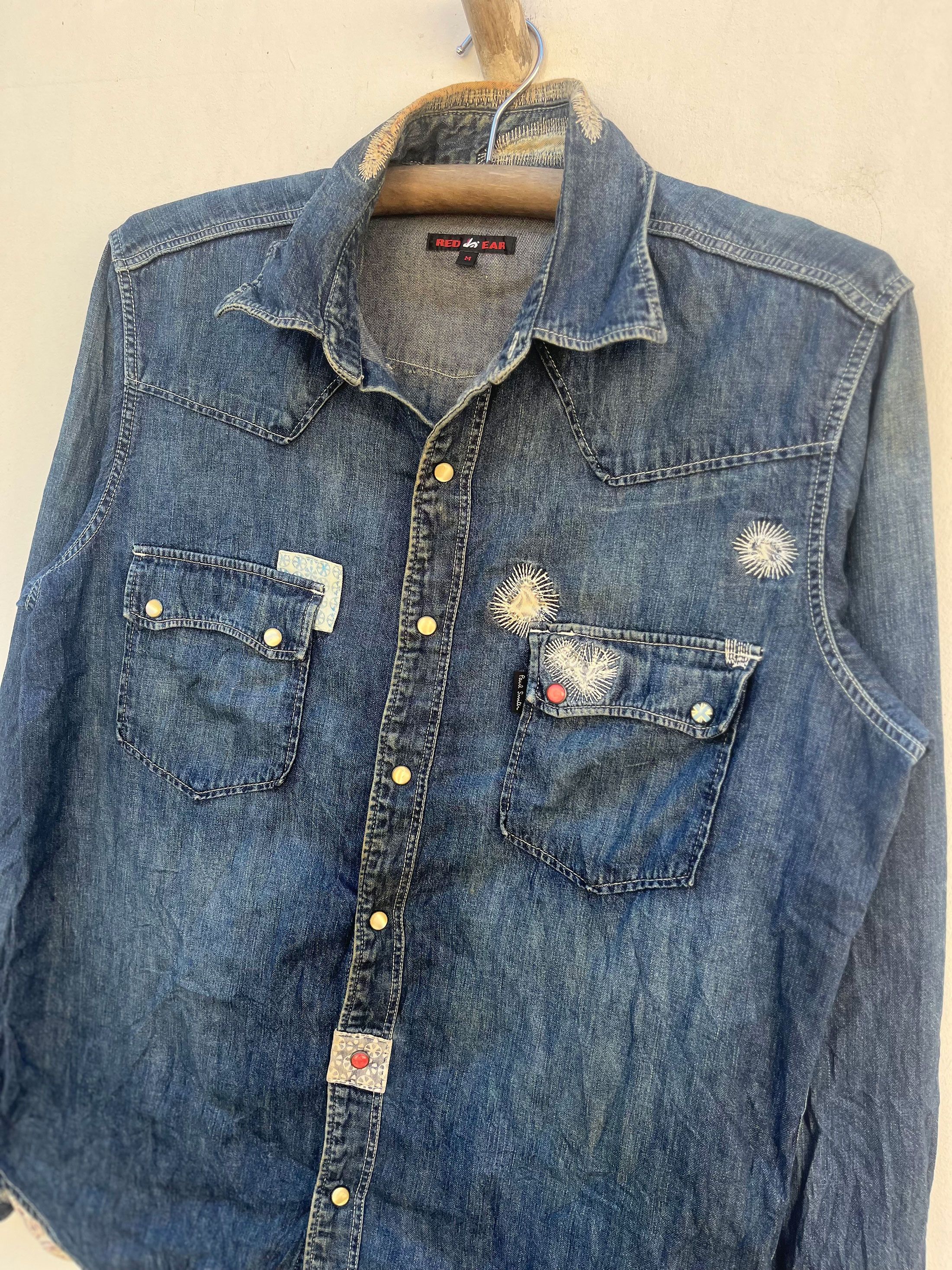 Paul Smith Paul Smith Red Ear Boro Shashiko Japan Stitching Western Size US M / EU 48-50 / 2 - 2 Thumbnail