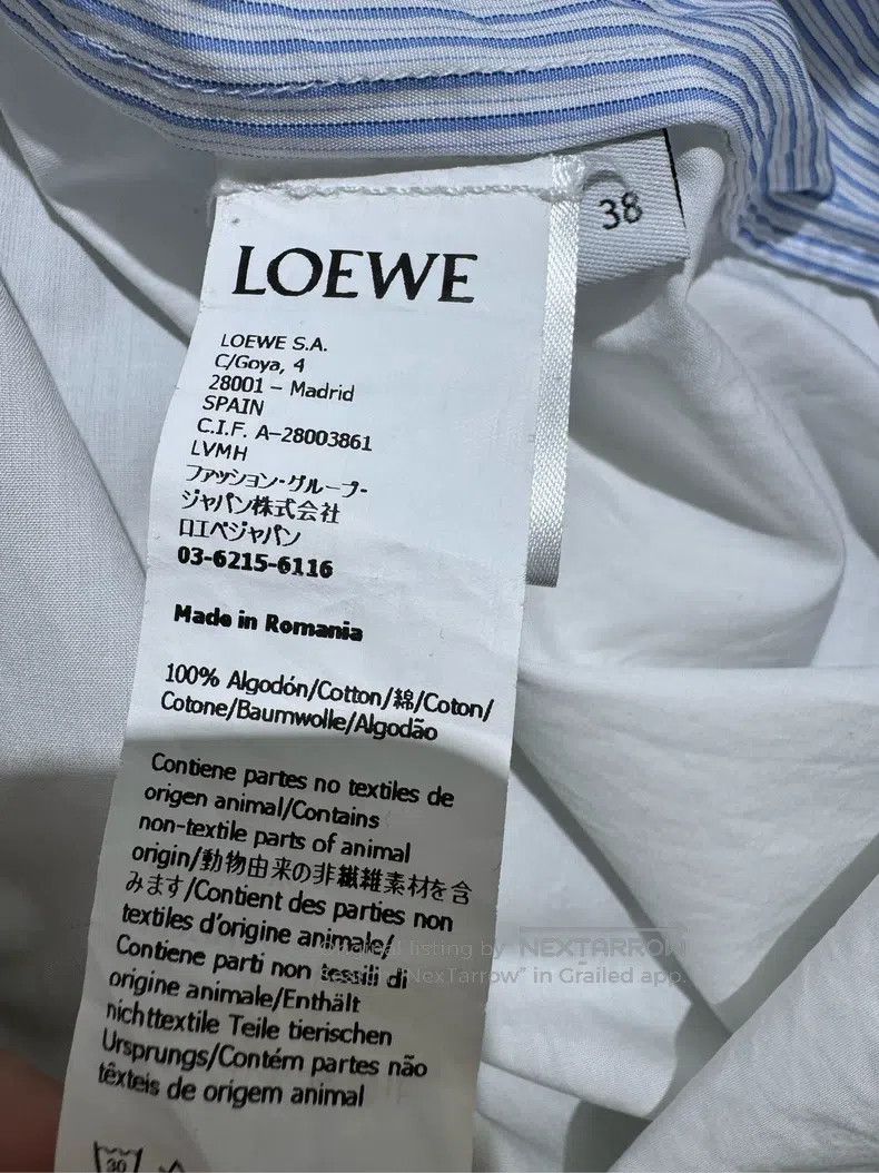 Loewe Loewe Blue and White Striped Shirt Size XS / US 0-2 / IT 36-38 - 8 Thumbnail