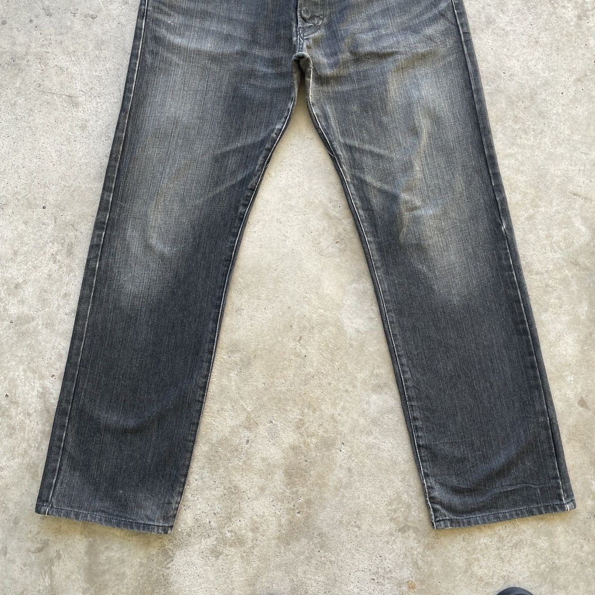 Japanese Brand Vintage Japanese Black Faded Denim Jeans Pants W33x30 Size US 33 - 4 Thumbnail
