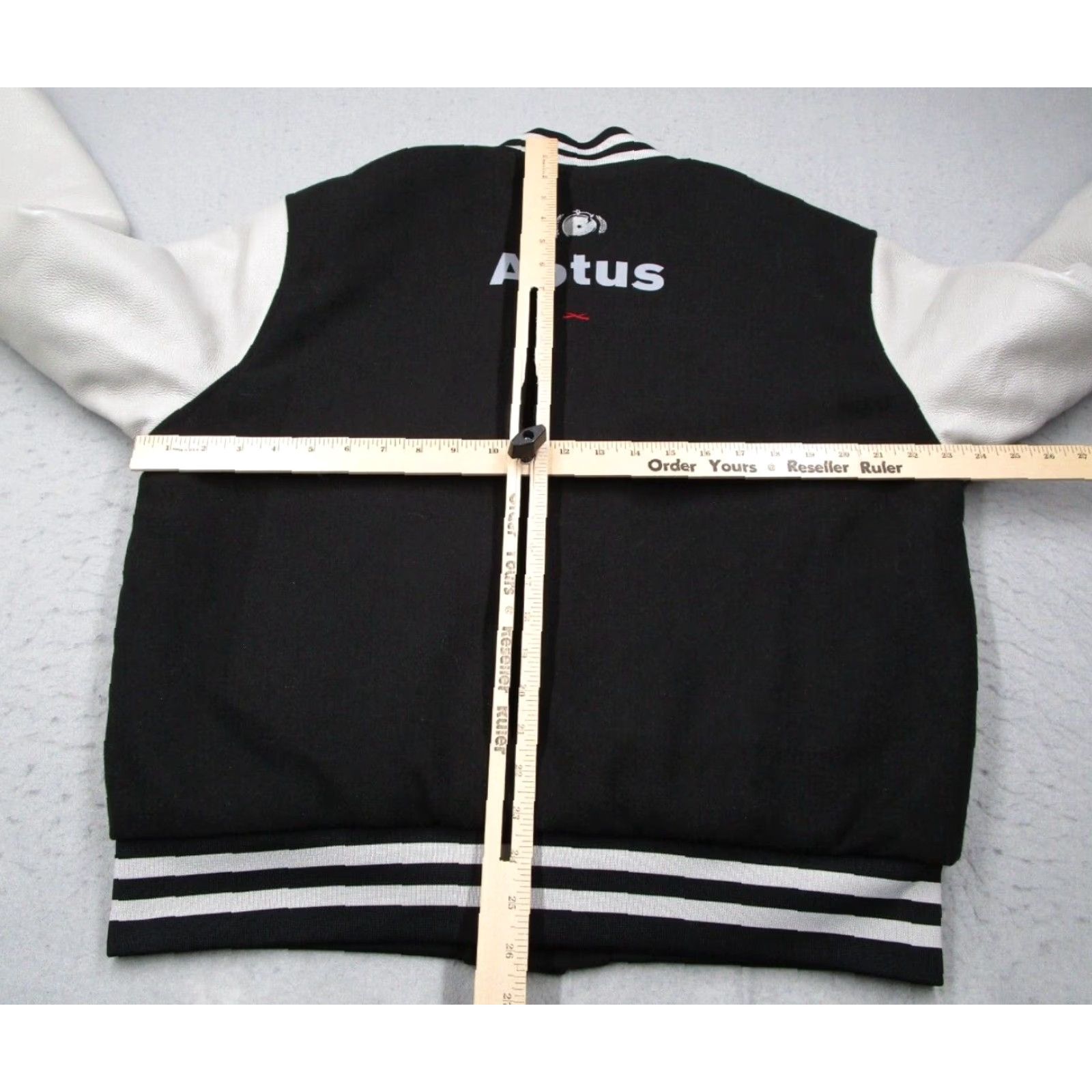 Vintage Riot Games Jacket Mens Medium Black Aotus Snap Front Varsity Leather Sleeves Size US M / EU 48-50 / 2 - 5 Thumbnail