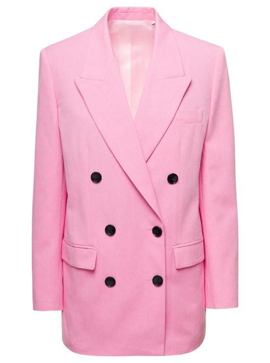 ジャケット ISABEL MARANT Women Jackets VE0026FA PINK ISABEL MARANT Epaline ruffled linen-blend ripstop jacket