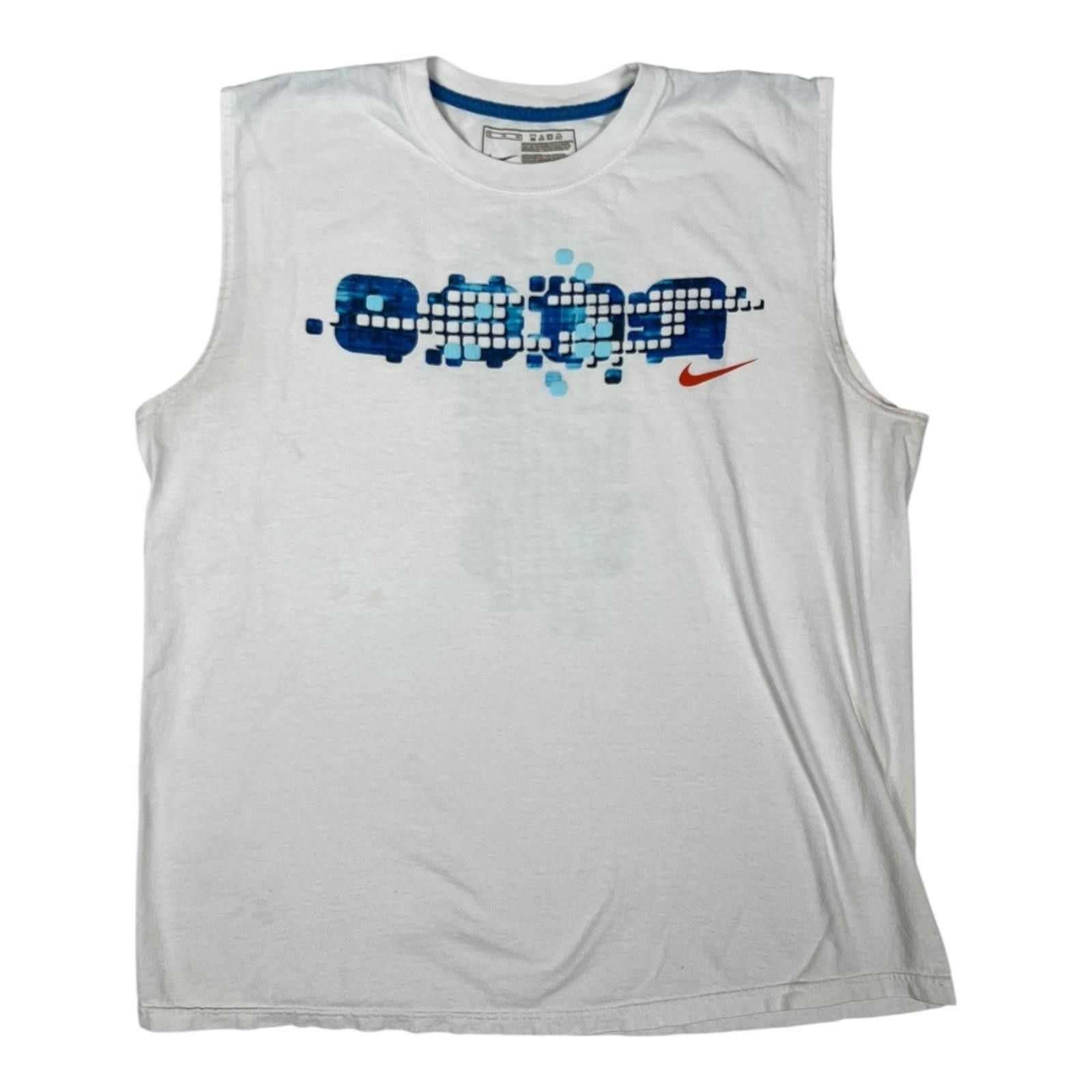 Nike VTG Nike Shirt Mens XL White Sleeveless Y2K Graphic Muscle T Size US XL / EU 56 / 4 - 1 Thumbnail