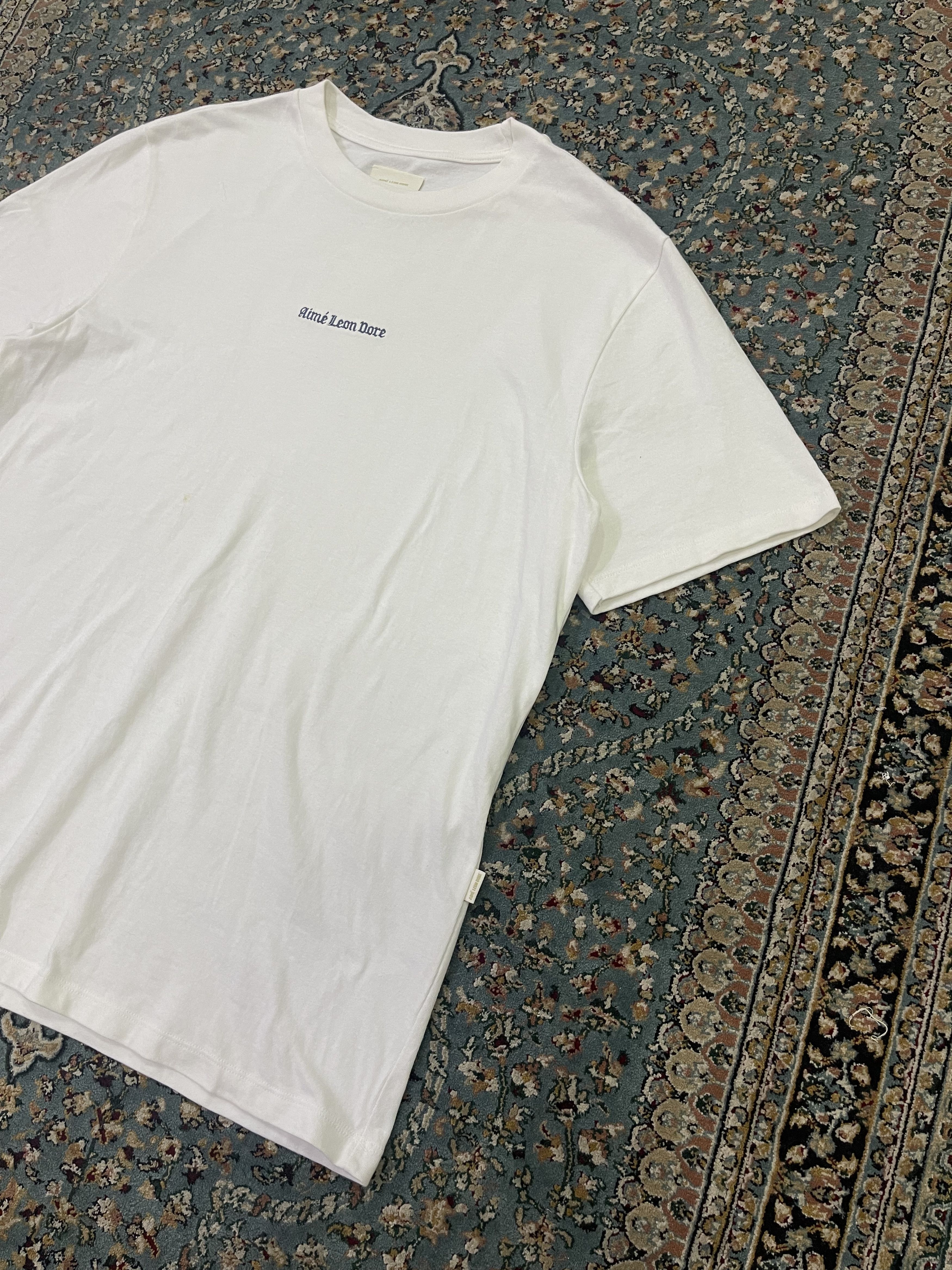 Aime Leon Dore Aime Leon Dore Centre Basic Embroidery Wording White T Shirt Size US L / EU 52-54 / 3 - 2 Thumbnail