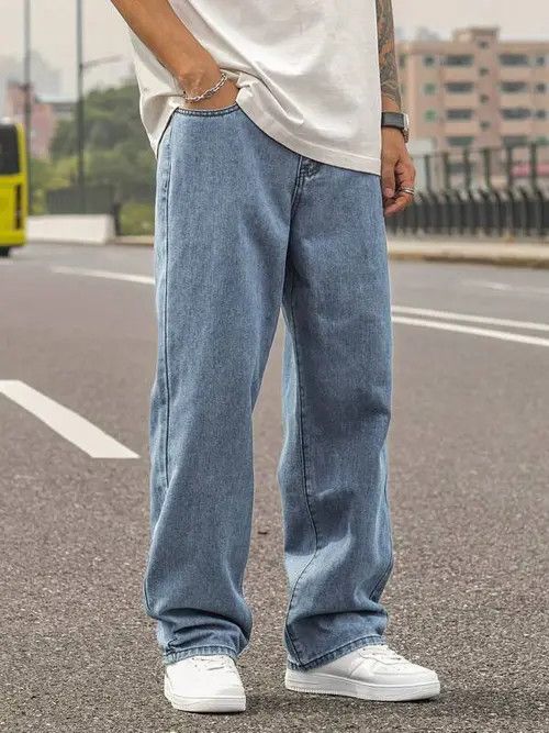 Jean washed Vintage Retro Y2k Casual Loose fit Size US 36 / EU 52 - 1 Thumbnail