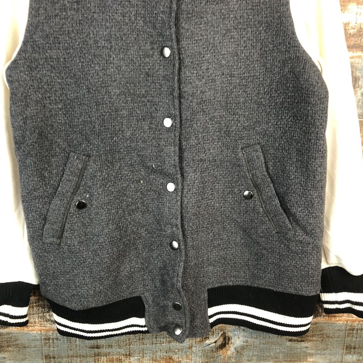 Japanese Brand Pink Adore Grey Bombers Jacket #A1763 Size S / US 4 / IT 40 - 6 Thumbnail