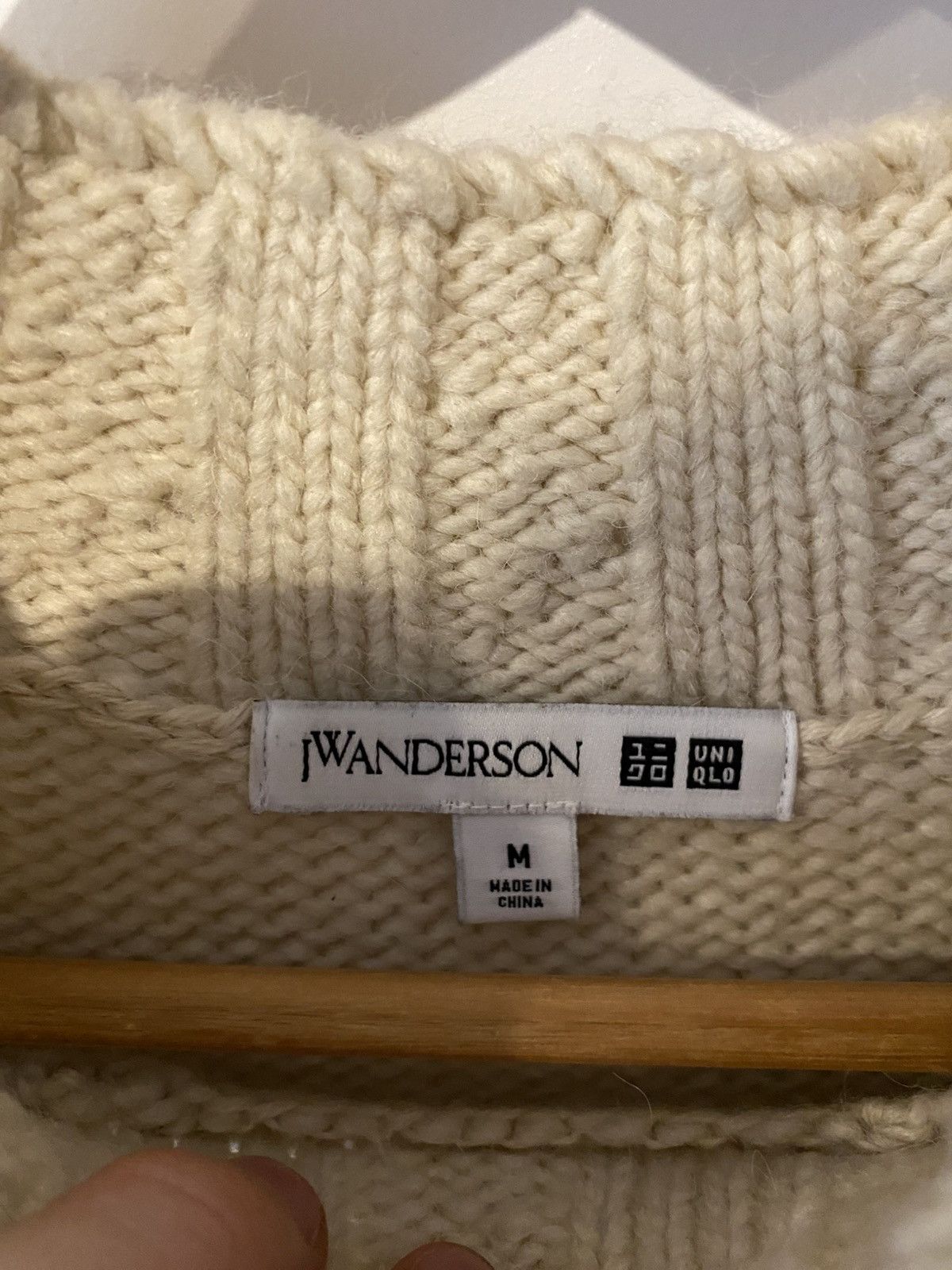 JW Anderson × Uniqlo Cream J.W Anderson Mock Neck Alpaca Blend Sweater Size US M / EU 48-50 / 2 - 5 Thumbnail