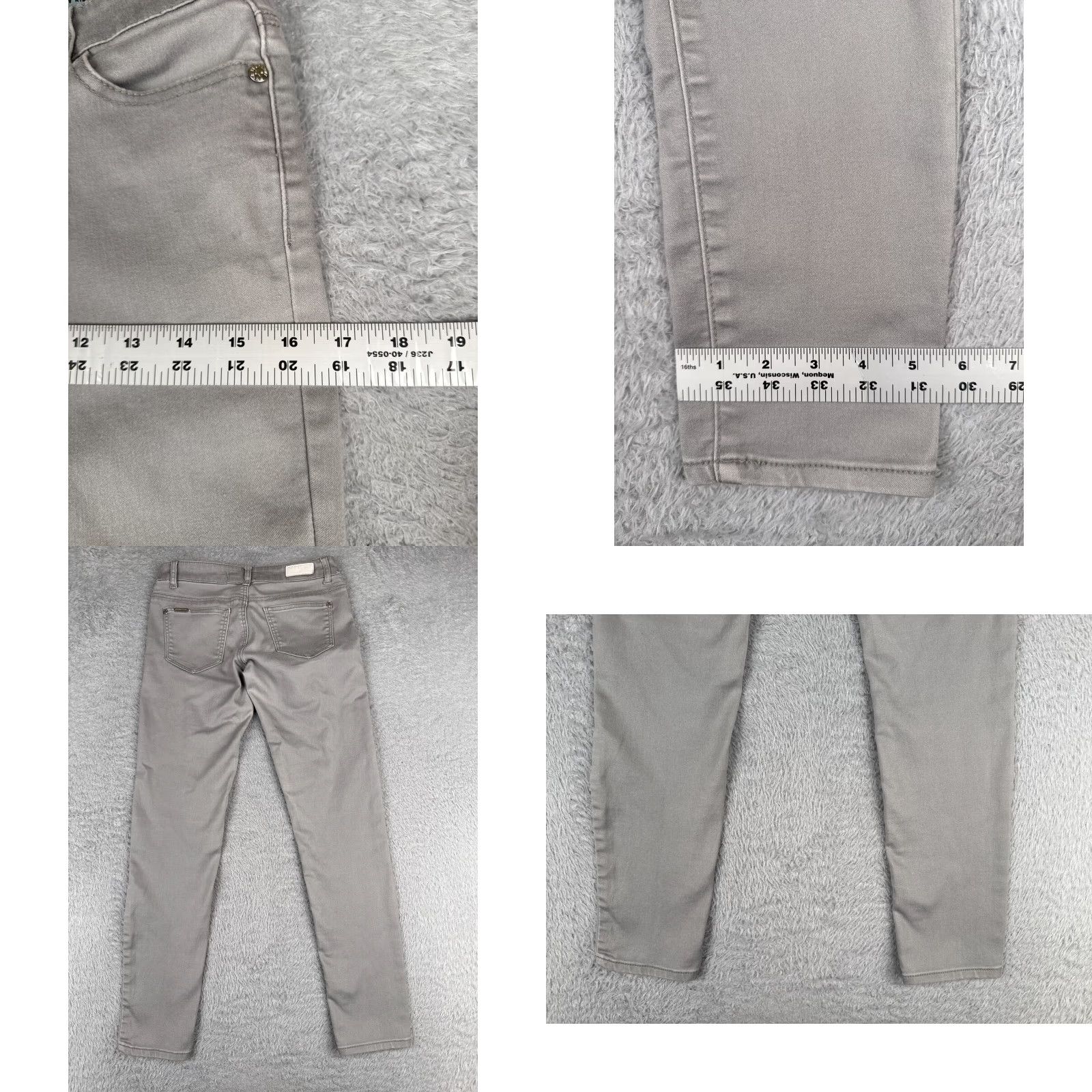 Vintage Celebrity Pink Jeans Junior 0 S Gray Denim Skinny Cotton Blend Low Rise 28x30 Womens Jeans Size 25" / US 0 / IT 36 - 9 Thumbnail