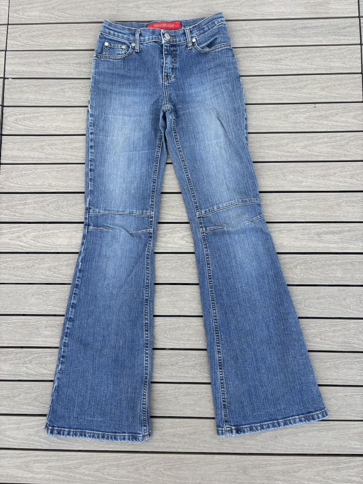 Other Vintage Fishbone Y2K Bootcut Flare Denim Jeans Big Apple S Size 26" / US 2 / IT 38 - 1 Thumbnail