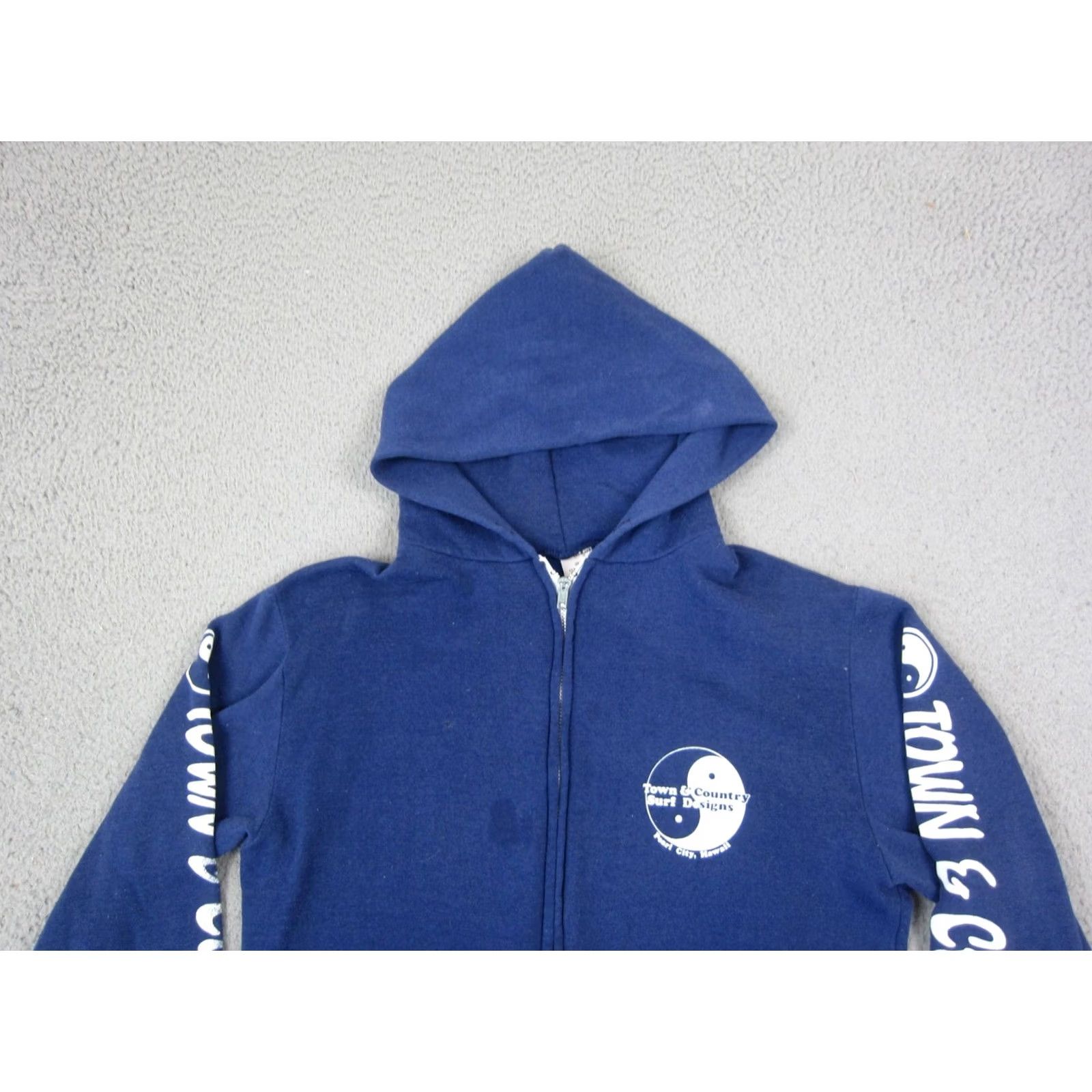 Vintage VINTAGE Belton Hoodie Mens M Blue Full Zip Zipper Hooded City Classic 70s USA Stlye: City, Classic Size US M / EU 48-50 / 2 - 3 Thumbnail