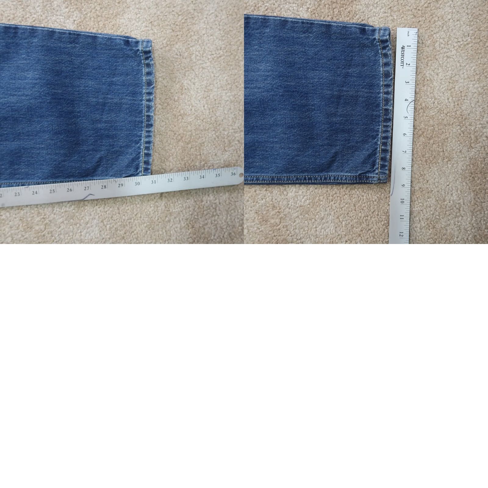 Levi's Levi's Low Pro Straight Jeans Women's 32 Blue Distressed Denim NEW Size 24" / US 00 / IT 34 - 10 Thumbnail