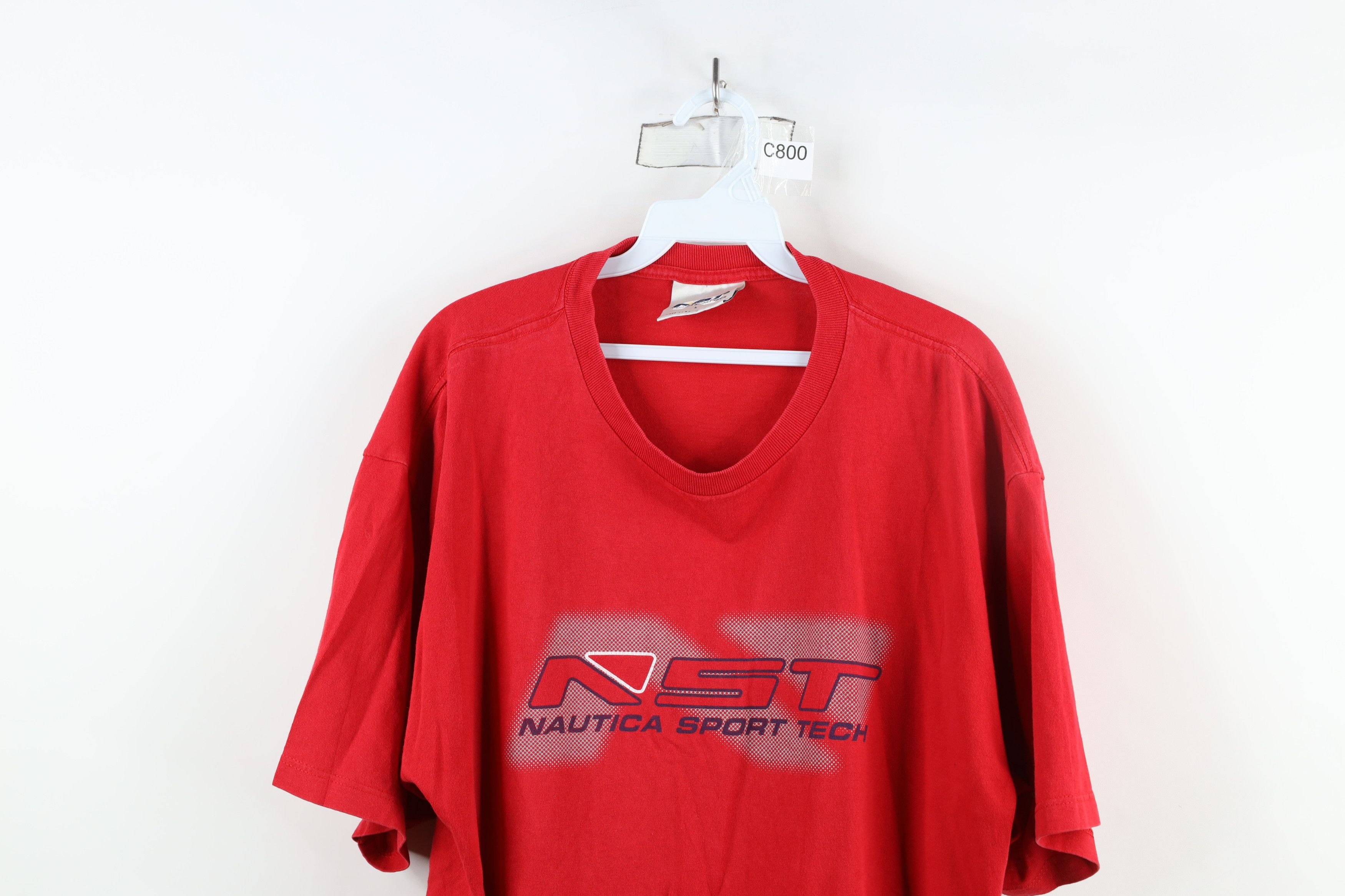 Nautica × Vintage Vintage 90s Nautica Sport Tech T-Shirt Red Cotton USA Size US L / EU 52-54 / 3 - 2 Thumbnail