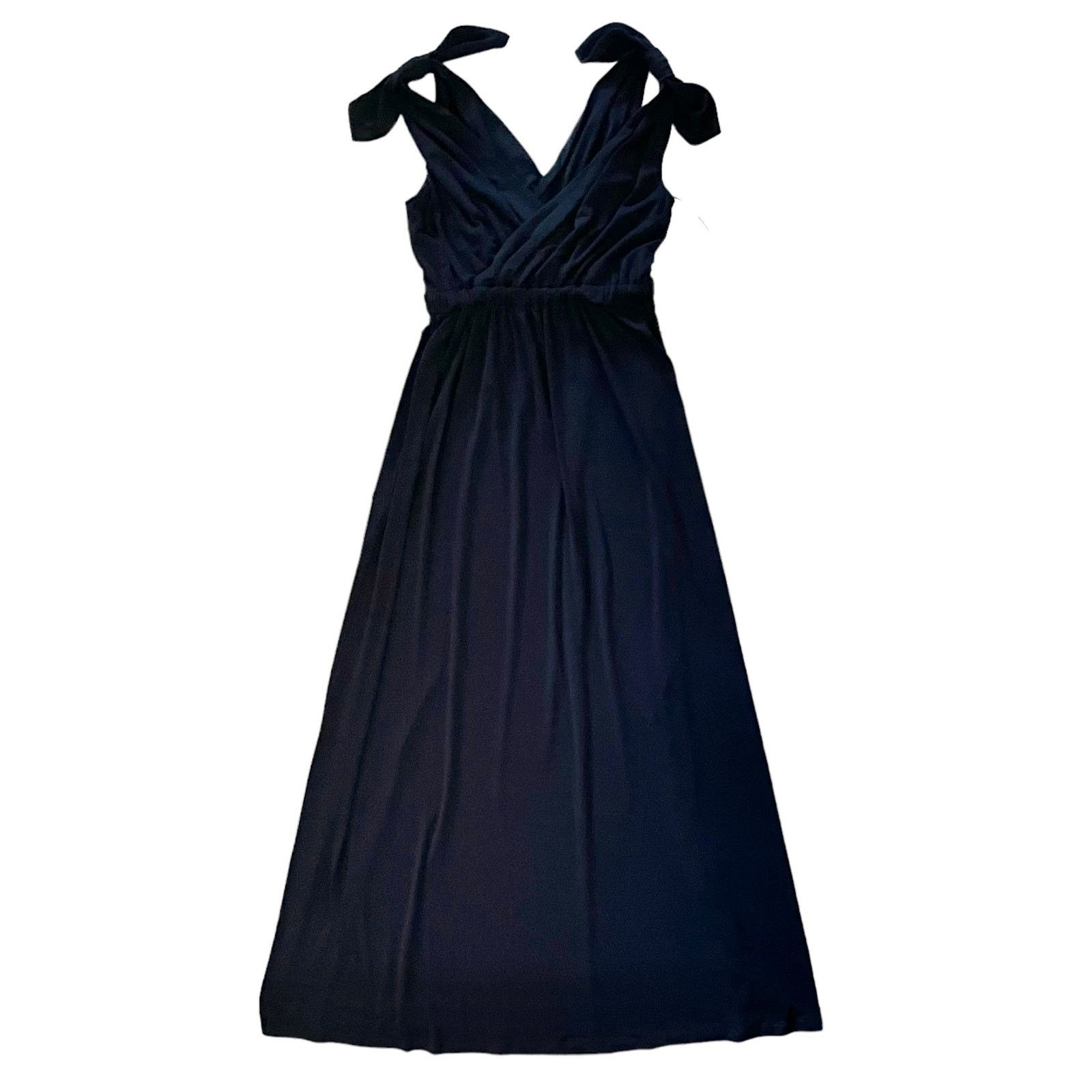 Other NWOT Vicky Tiel Black Sleeveless Draped Grecian Maxi Dress Size XS / US 0-2 / IT 36-38 - 9 Thumbnail