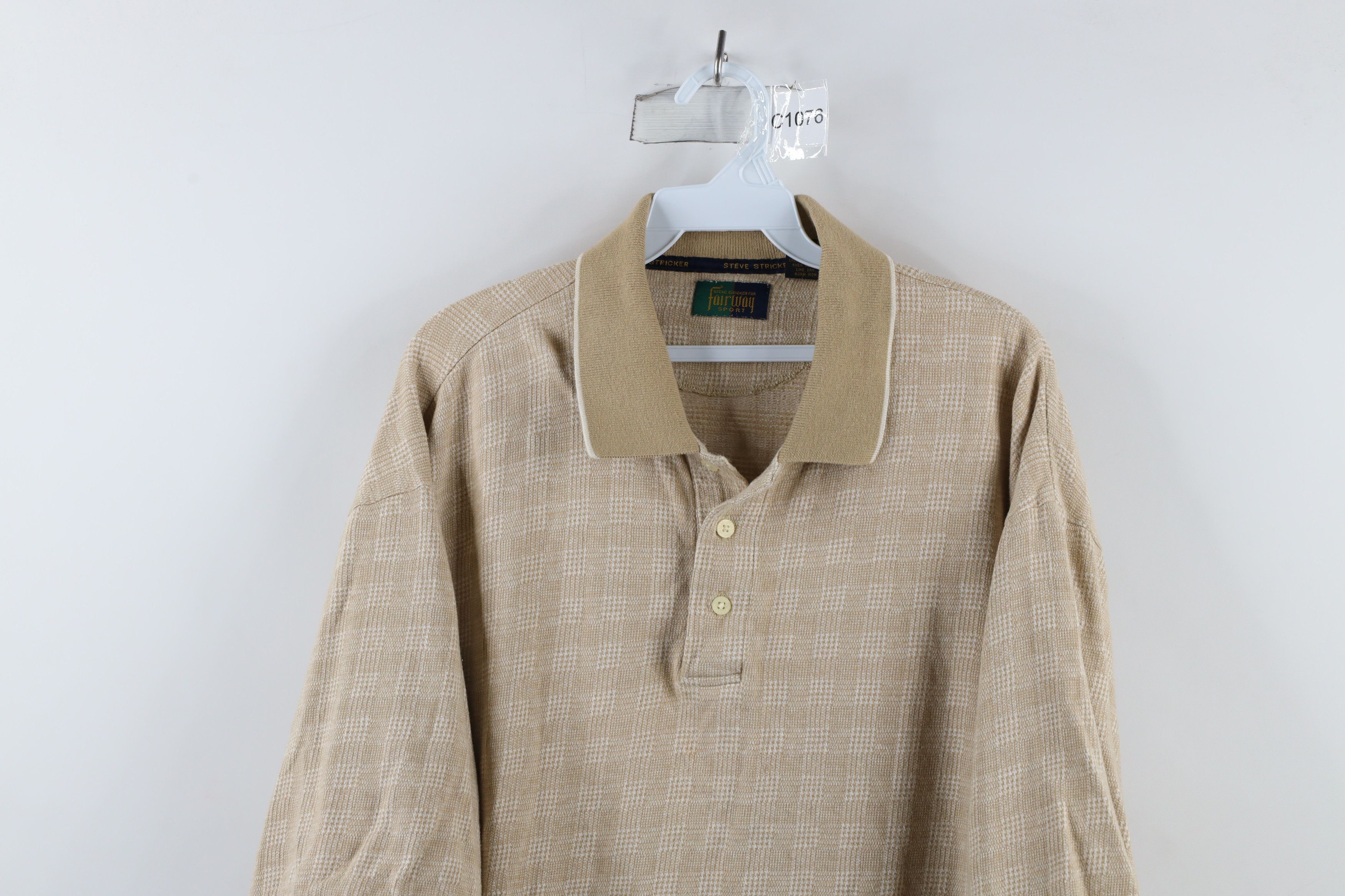 Vintage Vintage 90s Streetwear Houndstooth Collared Golf Polo Shirt Size US XL / EU 56 / 4 - 2 Thumbnail