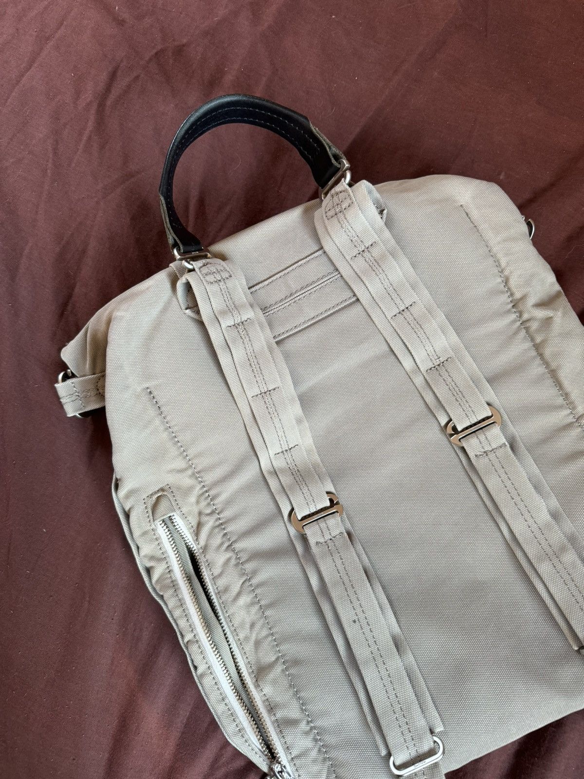 Japanese Brand × QWSTION QWSTION Bananatex laptop nylon/leather square backpack bag Size ONE SIZE - 11 Thumbnail