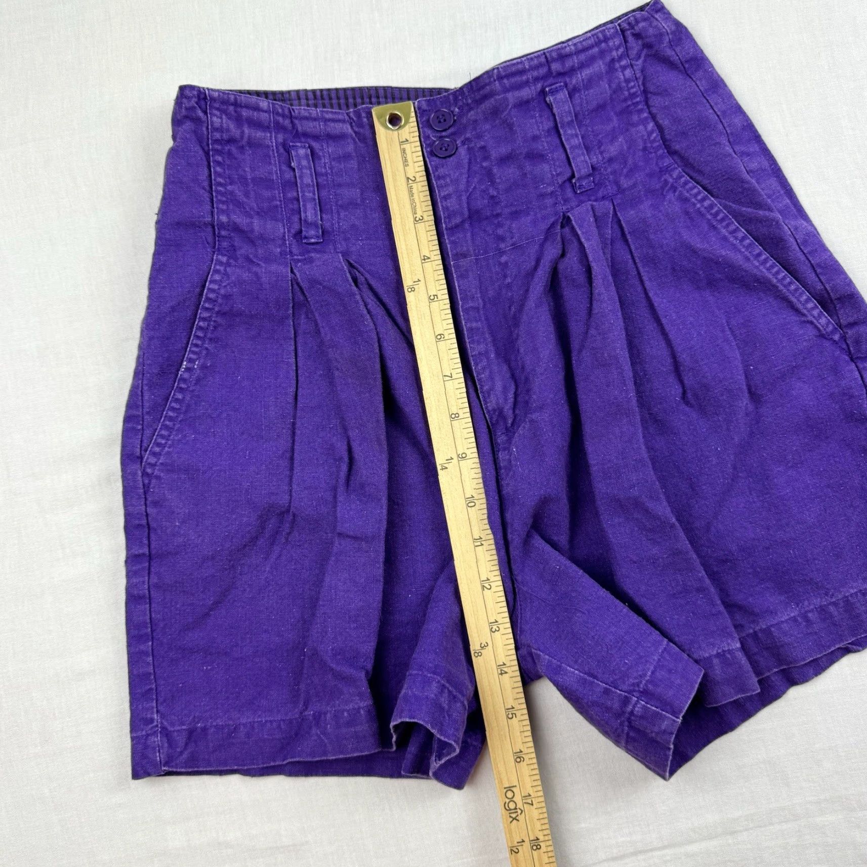 Vintage VINTAGE Laura C’est Jolie Shorts Womens 11/12 High Waist Hipster Purple 1980s 80s Mens? Women’s Size 32" / US 10 / IT 46 - 7 Thumbnail