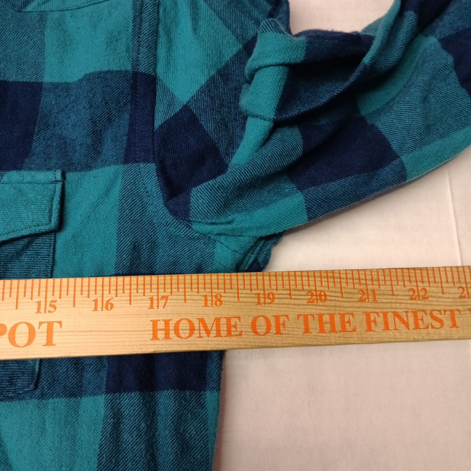 Express Express Flannel Snap Shirt Mens S Small Green Blue Checkered Size US S / EU 44-46 / 1 - 5 Thumbnail