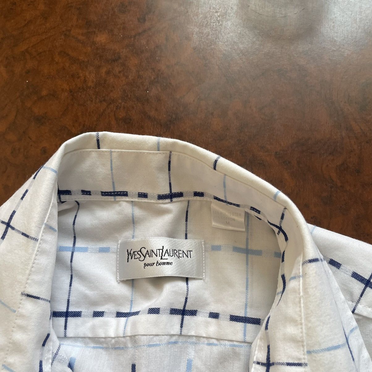 Vintage × Yves Saint Laurent Yves Saint Laurent YSL Shirt striped summer flannel hawaii Size US M / EU 48-50 / 2 - 3 Thumbnail