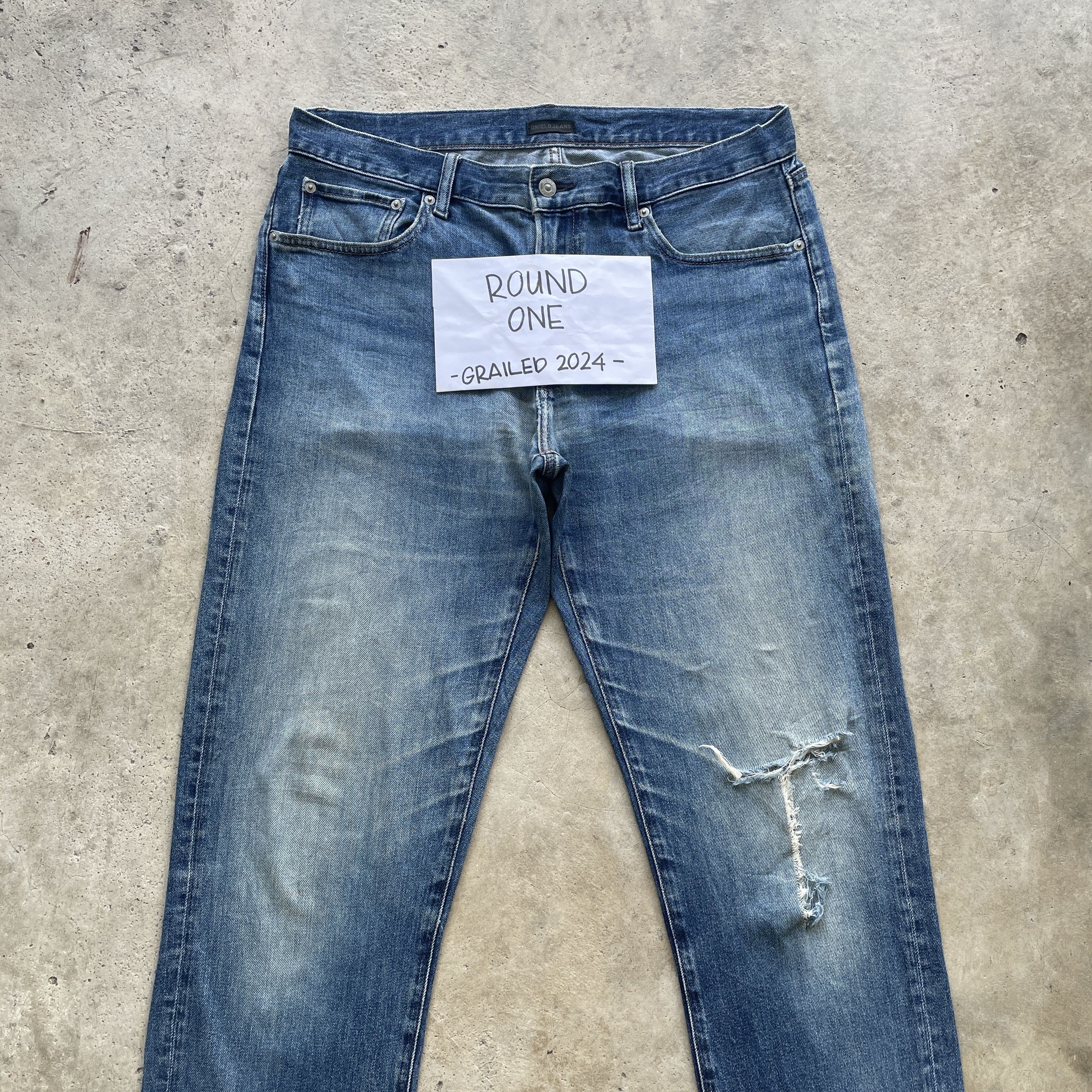 Japanese Brand W35 VINTAGE JAPAN FADED RIPPED JEANS DISTRESSED DENIM PANTS Size US 35 - 3 Thumbnail