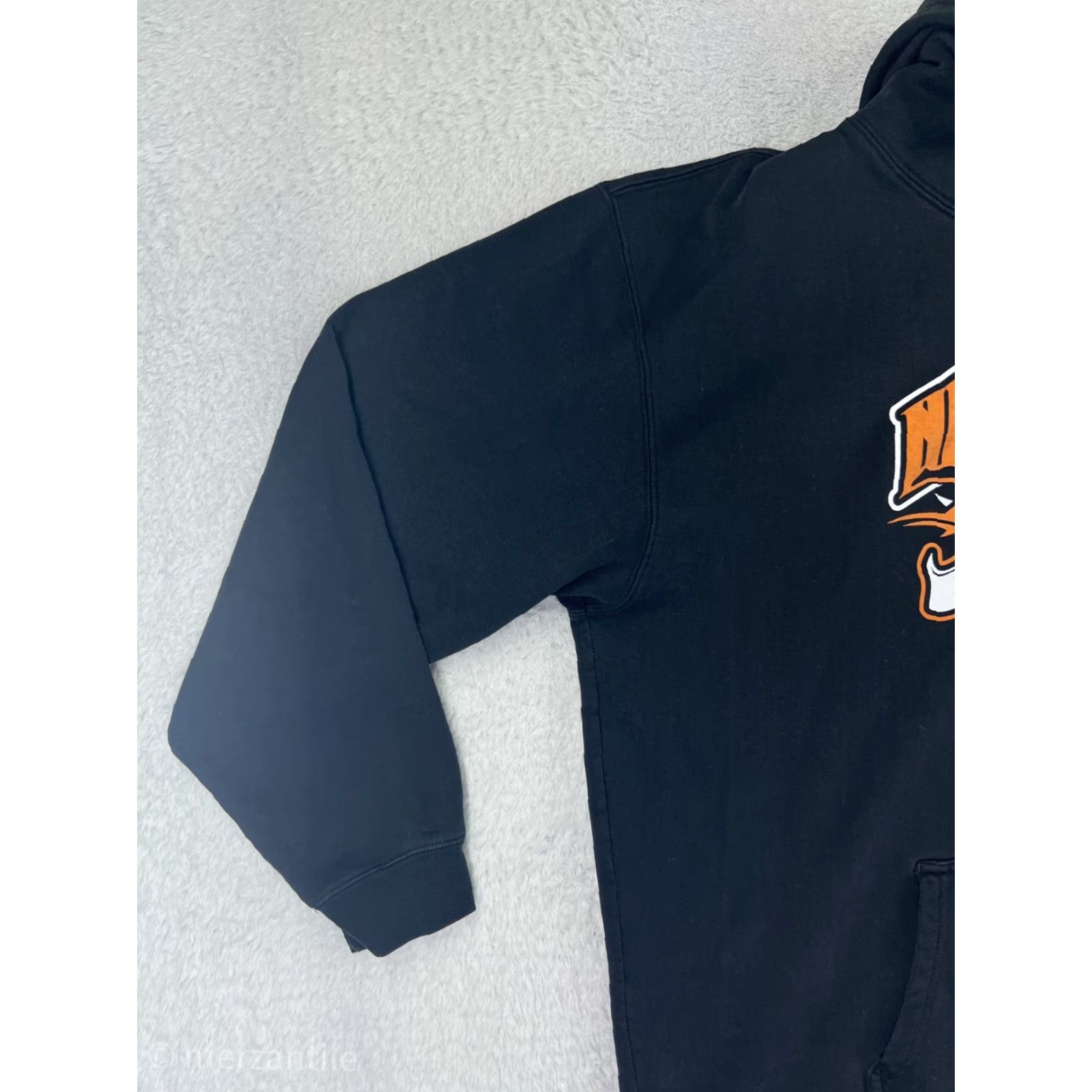 Vintage New Castle Hoodie Mens Sweater 3XL Black Cotton Jersey Knit Pullover Hooded Casual All Seasons Size US XXL / EU 58 / 5 - 7 Thumbnail