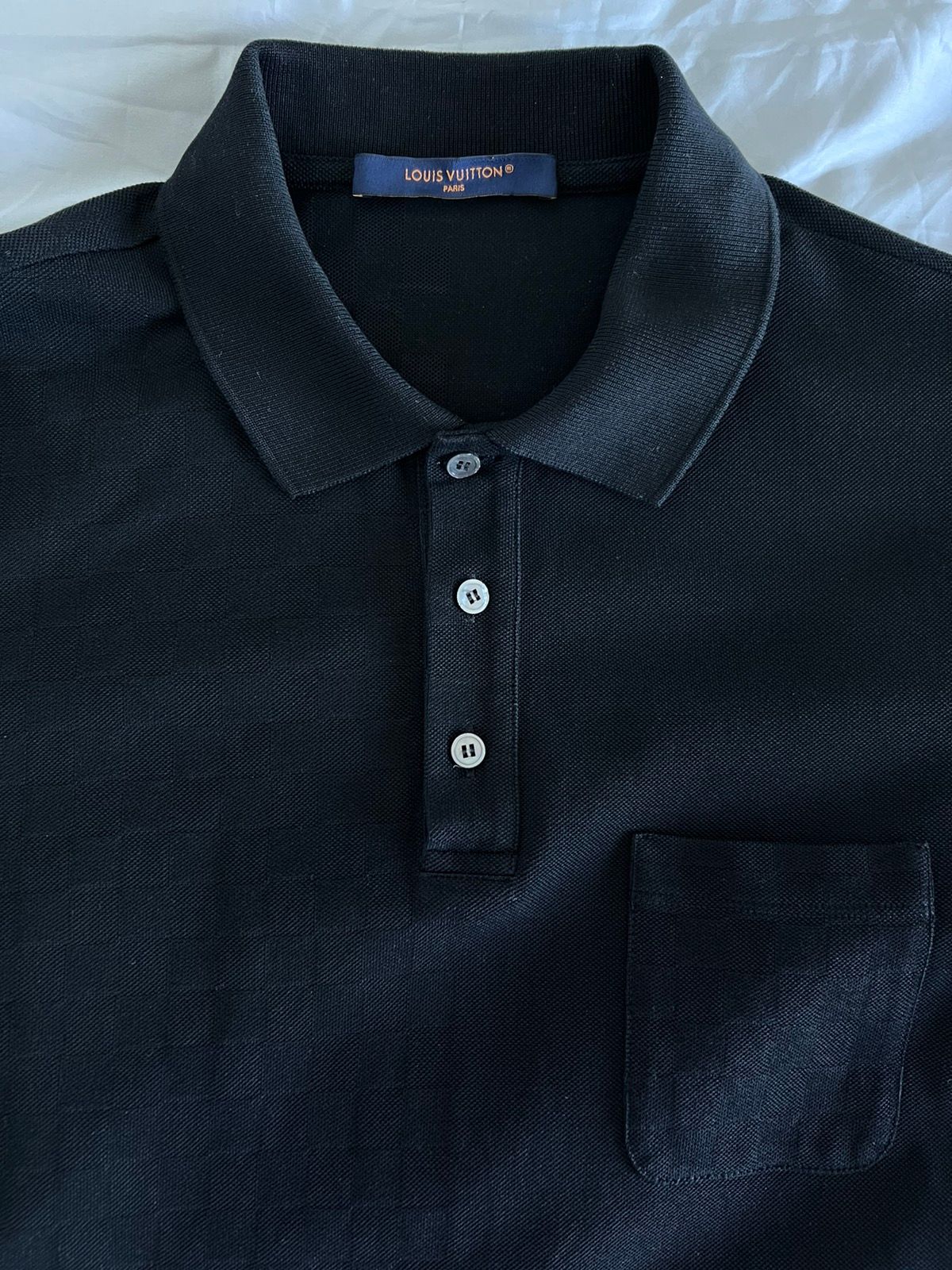 Louis Vuitton - Half Damier Pocket Polo - Black - Men - Size: XS - Luxury