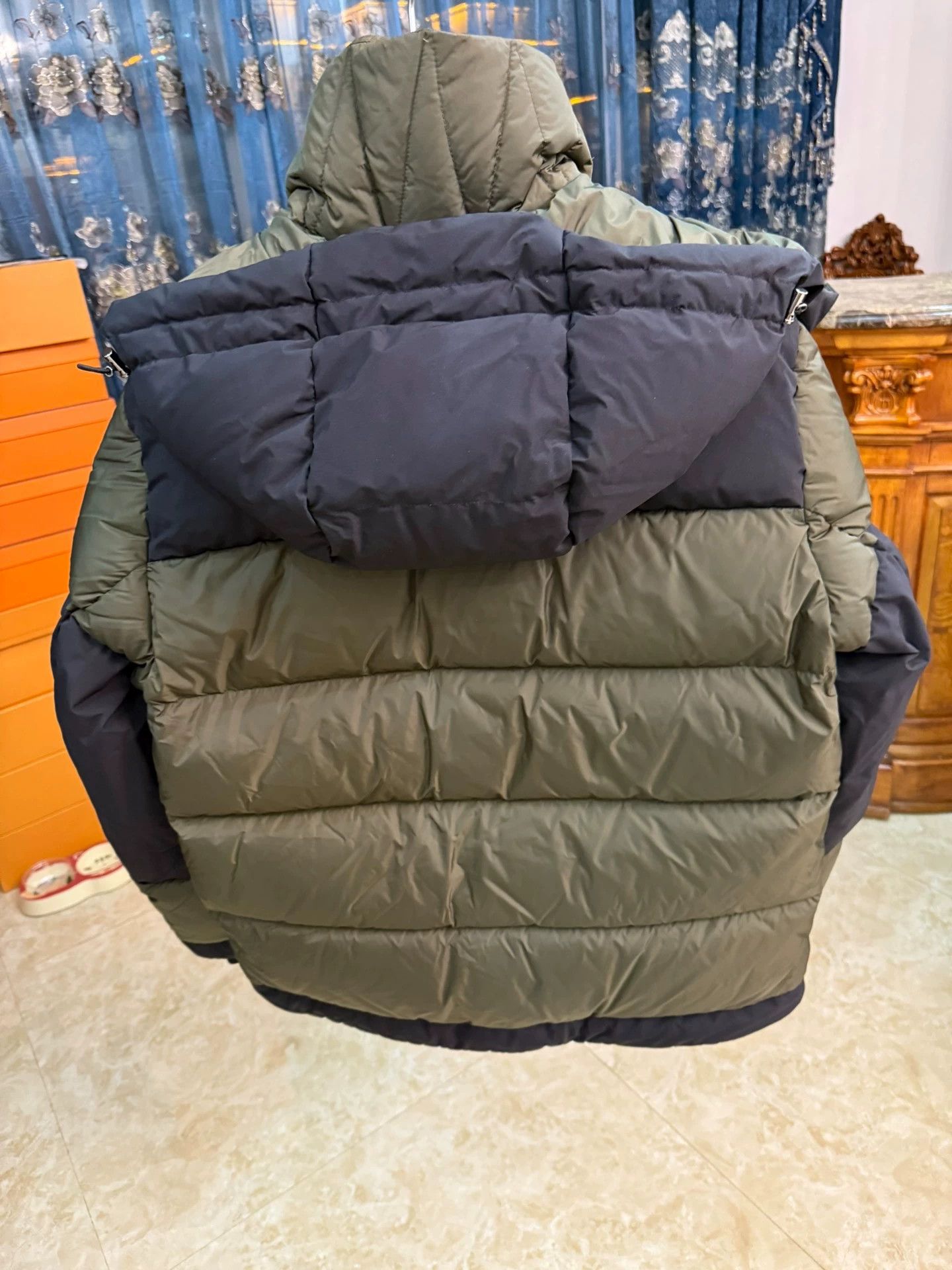 Moncler Moncler Size 1 Oversized Down Jacket Black & Dark Green Size US S / EU 44-46 / 1 - 2 Thumbnail