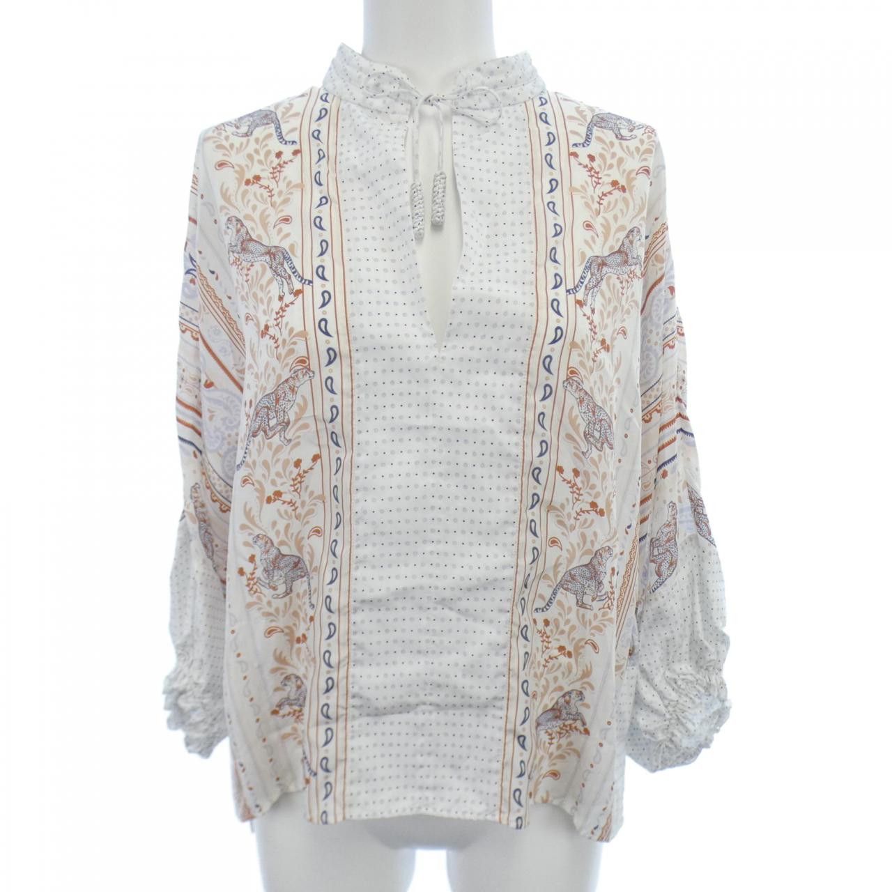Hermes Hermes Hermes 5E0626DU Twillene Silk Top 34 Others Tops DUTY FREE for USA Size ONE SIZE - 1 Thumbnail
