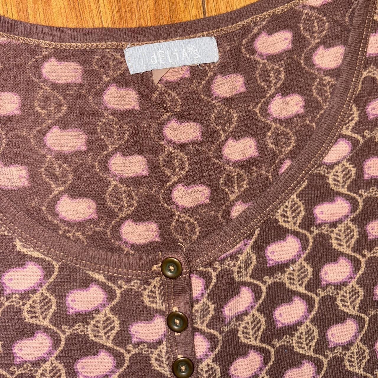 Other Brown and pink y2K henley top Size S / US 4 / IT 40 - 4 Thumbnail