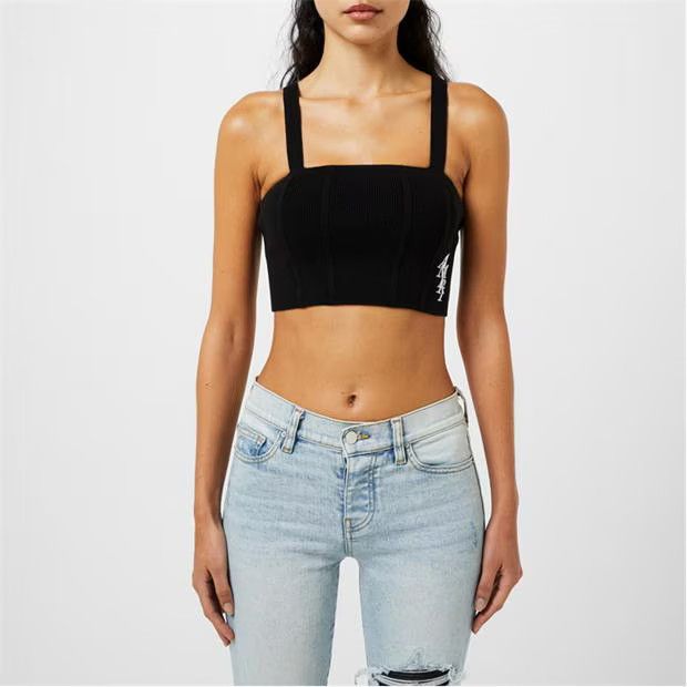 Amiri o1g2r1mq0824 Crop Tops in Black Size XS / US 0-2 / IT 36-38 - 3 Thumbnail