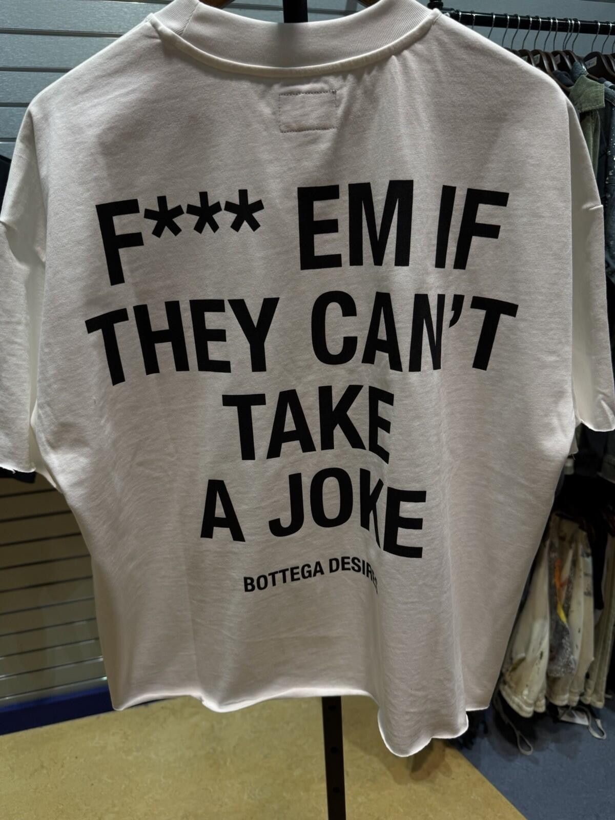 Bottega Desires Bottega Desires Tee T-Shirt F**k Joke (M) White Black Size US M / EU 48-50 / 2 - 7 Thumbnail