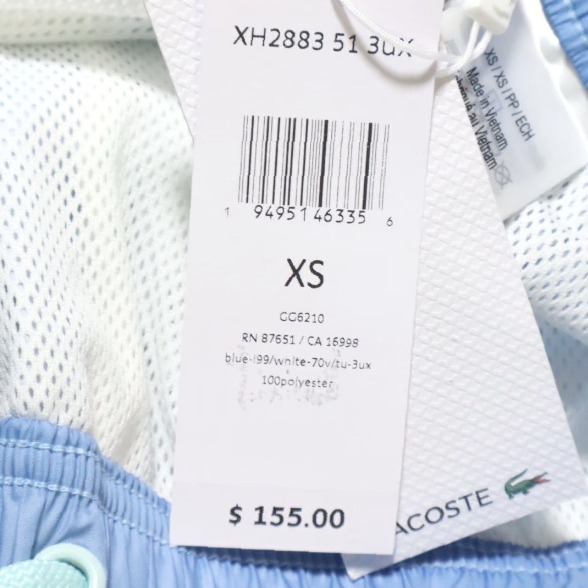 Lacoste Lacoste Live Gradient Print Polyester Shell Windbreaker Pants Multi-Colored Men's XS Windbreaker Pants Lacoste Live Gradient Print Men's XS Size US 27 - 6 Thumbnail