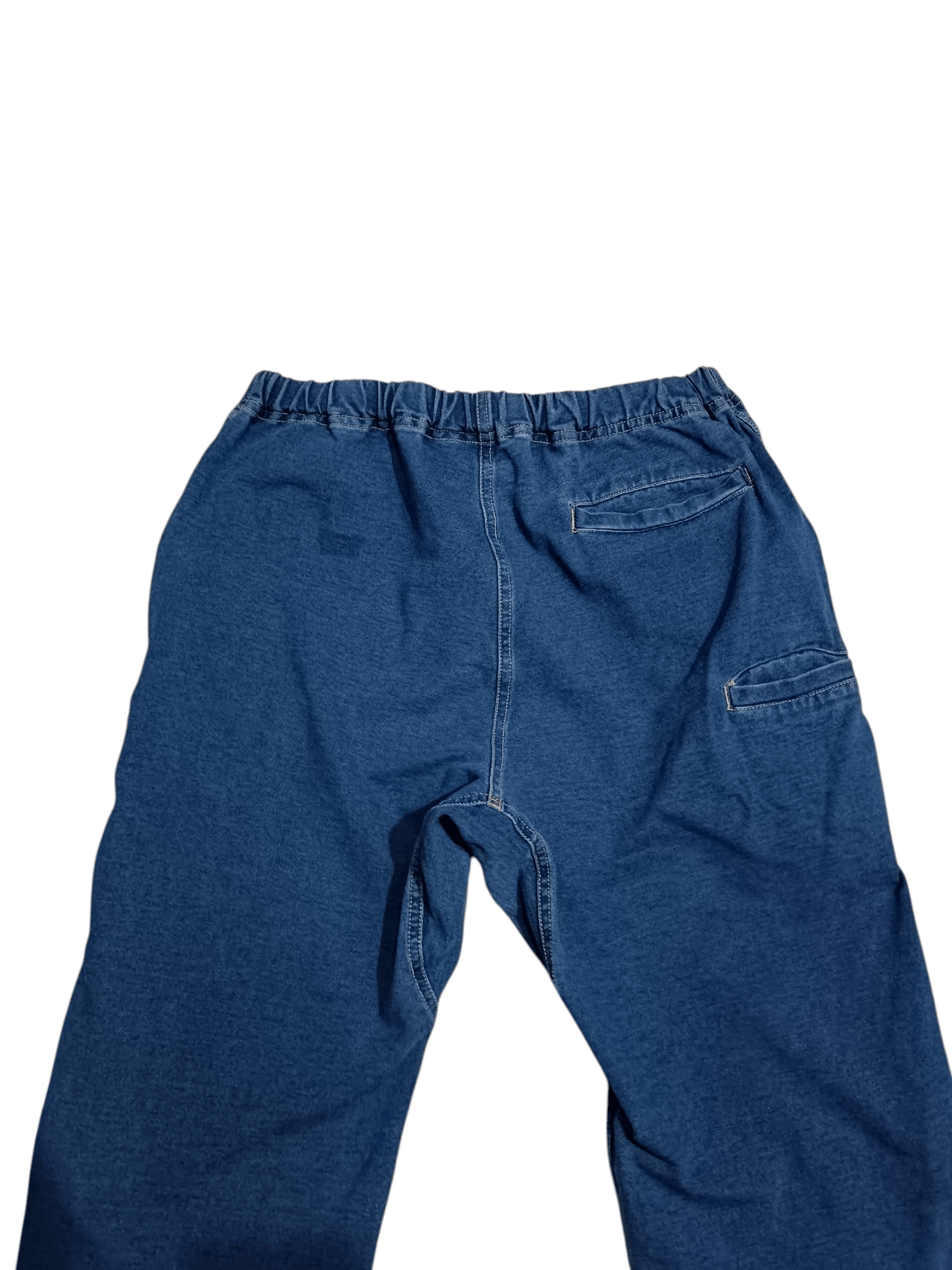 Japanese Brand Slim Indigo Blue Stretch Denim Moving Pants Size US 31 - 6 Thumbnail