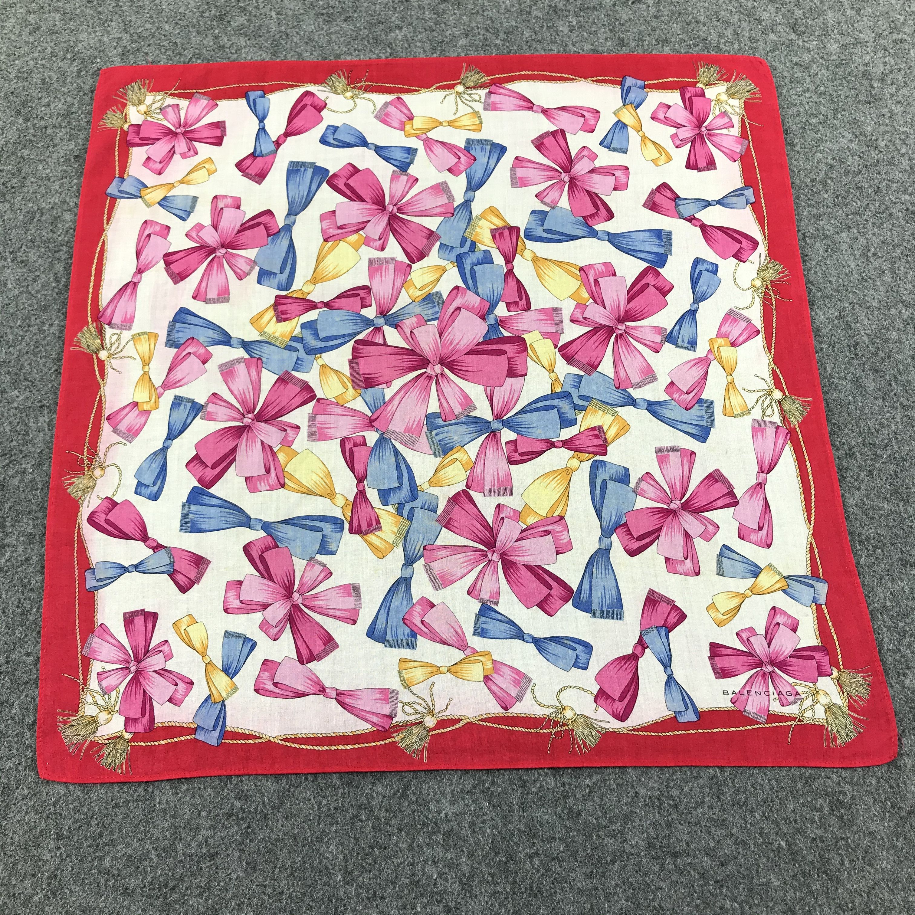 Vintage Balenciaga Ribbons Handkerchief Neckerchief Bandana H364 Size ONE SIZE - 1 Thumbnail