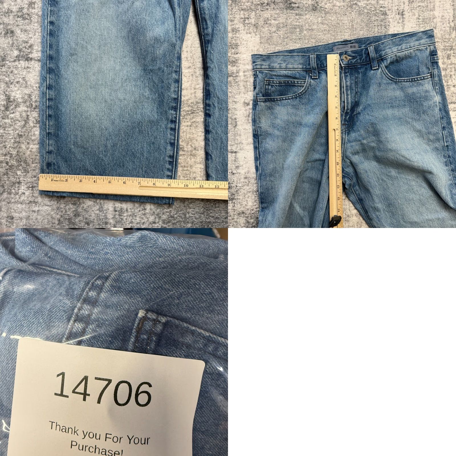 Uniqlo Uniqlo JW Anderson Jeans Womens Regular 33x23 Blue Denim Straight Relaxed 5-Pocket Design Mens Womens Boys Girls Size 24" / US 00 / IT 34 - 8 Thumbnail