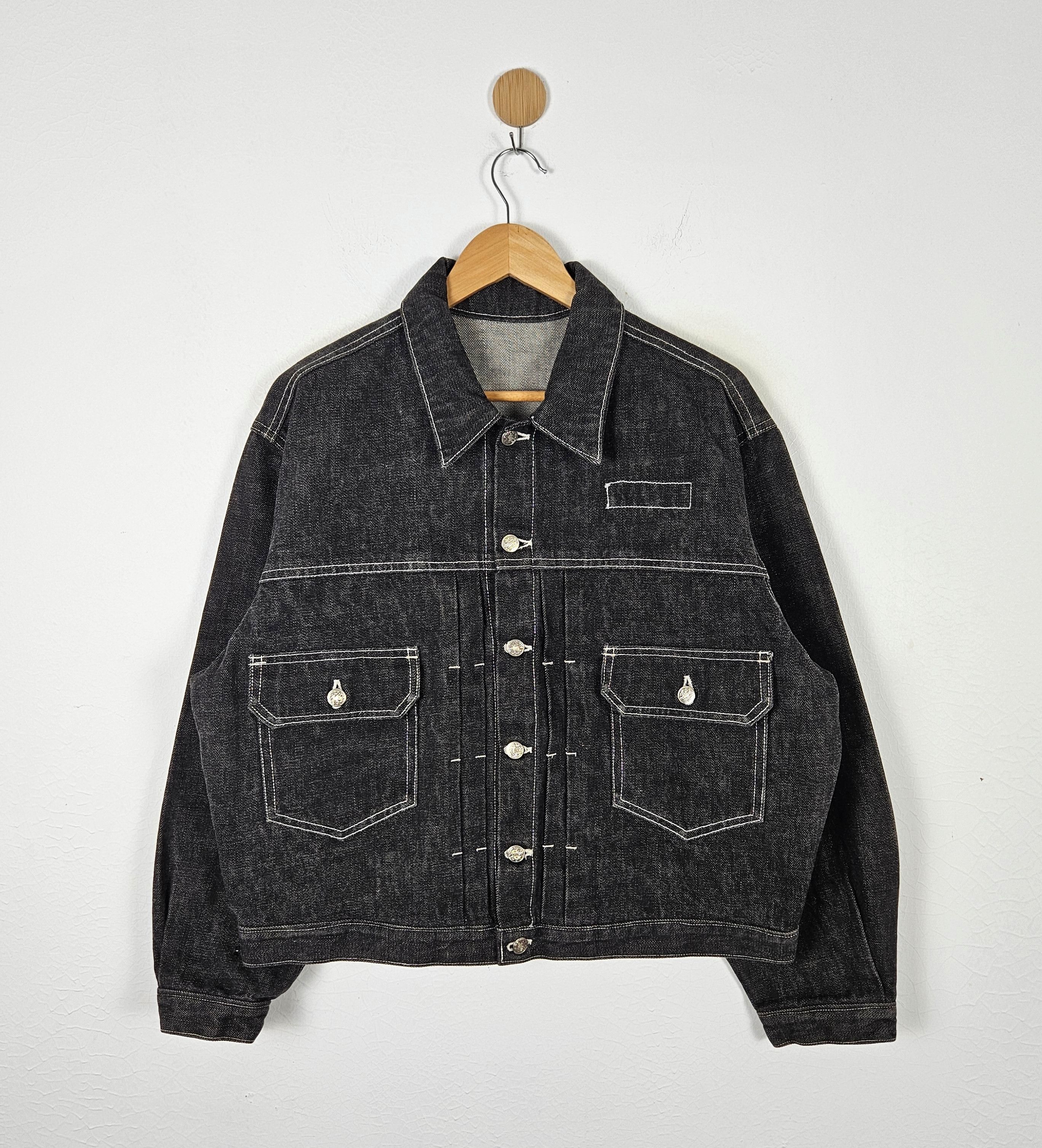 image of Milkboy Denim Jeans Designer Jacket in Black, Men's (Size XL)