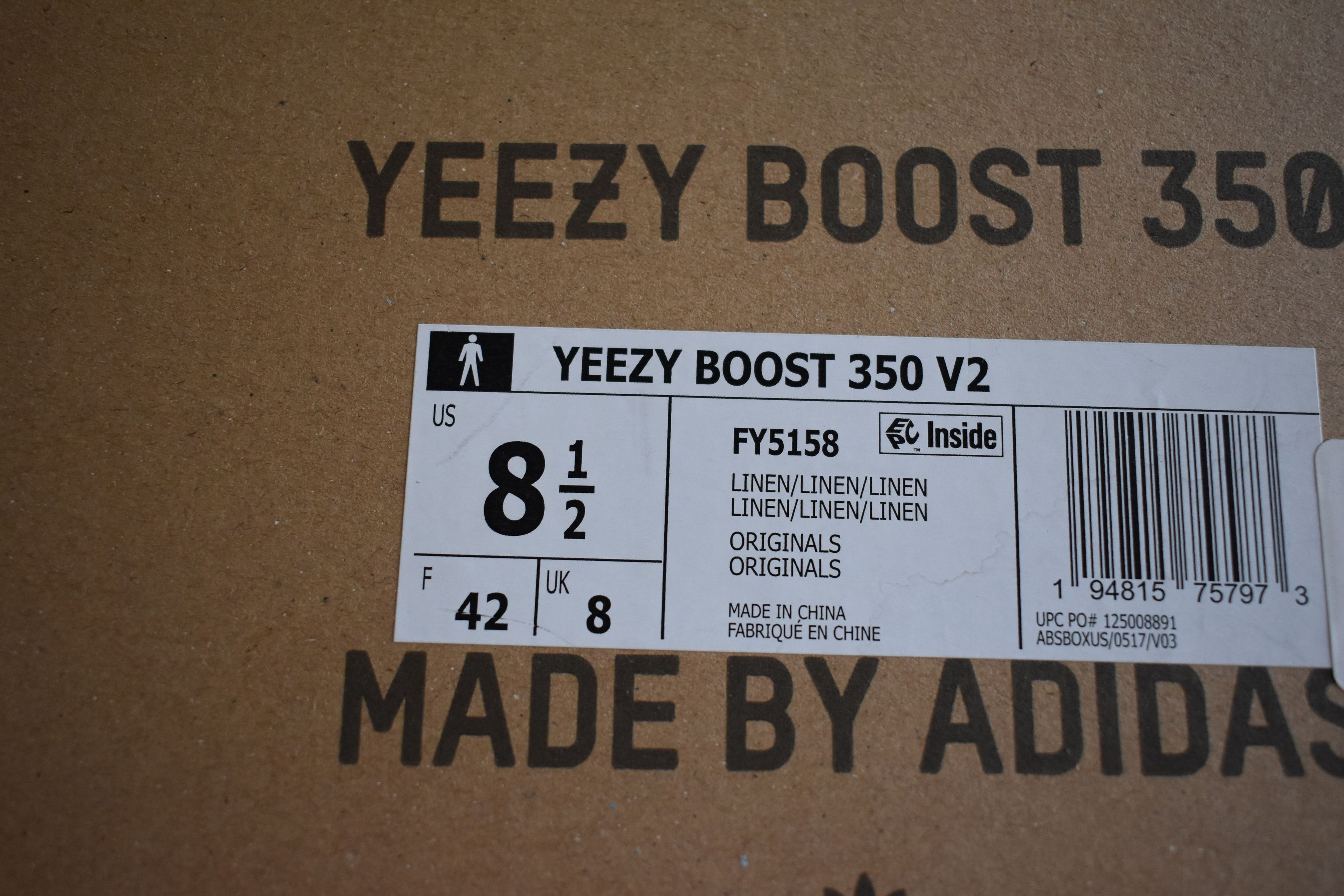 Adidas × Kanye West Yeezy Boost 350 V2 'Linen' Size US 8.5 / EU 41-42 - 15 Thumbnail