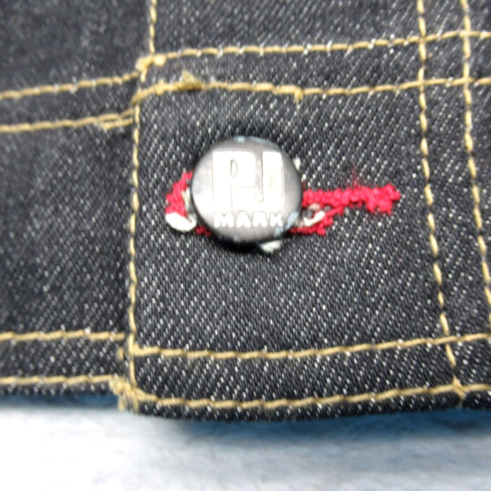 Denime PJ Mark Denim Jacket Men XL Black Trucker Button Up Raw Dead Stock NEW Size US XL / EU 56 / 4 - 7 Thumbnail