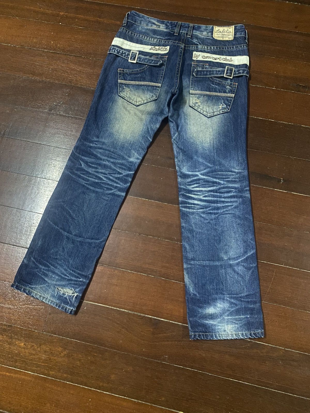 If Six Was Nine Rare LOLITA BY CONCEPT CLUB BY EXOTIC DENIM BUCKLE PANTS Size US 35 - 6 Thumbnail