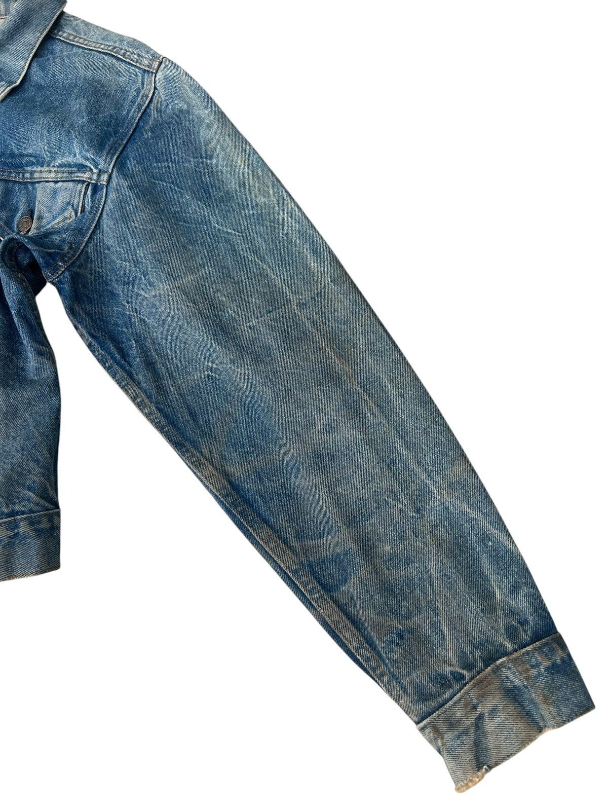 Levi's Trashed VTG 70s Levi’s Type 3 Distress Denim Trucker Jacket Size US L / EU 52-54 / 3 - 12 Thumbnail