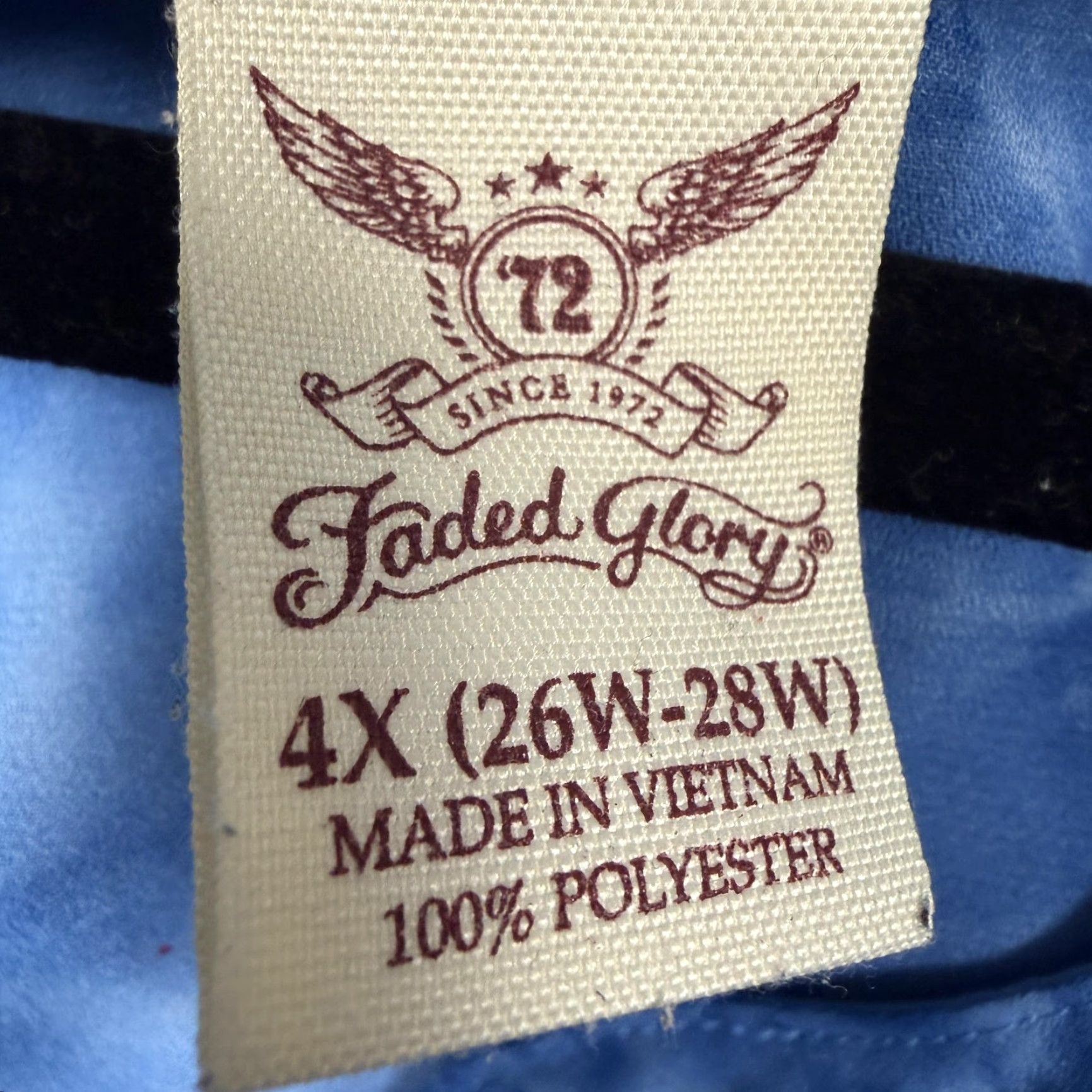 Faded Glory VINTAGE Faded Glory Kimono Blouse Womens 4X Plus Blue Tie Dye Chiffon Coastal Indie Boho Size XXL / US 16-18 / IT 52-54 - 4 Thumbnail