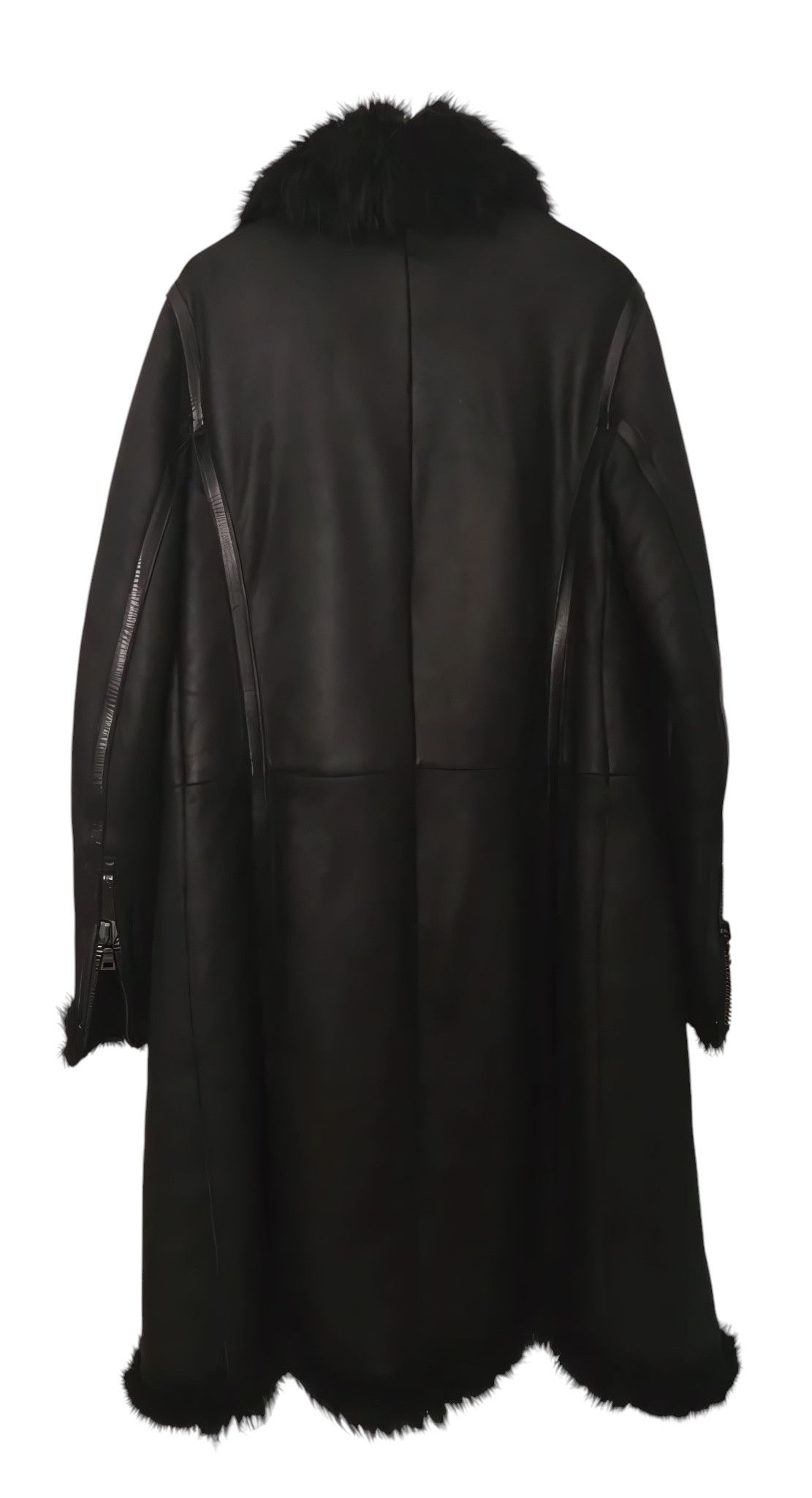 Prada MONGOLIAN LAMB FUR SHEARLING LEATHER HEAVY COAT Size M / US 6-8 / IT 42-44 - 2 Thumbnail
