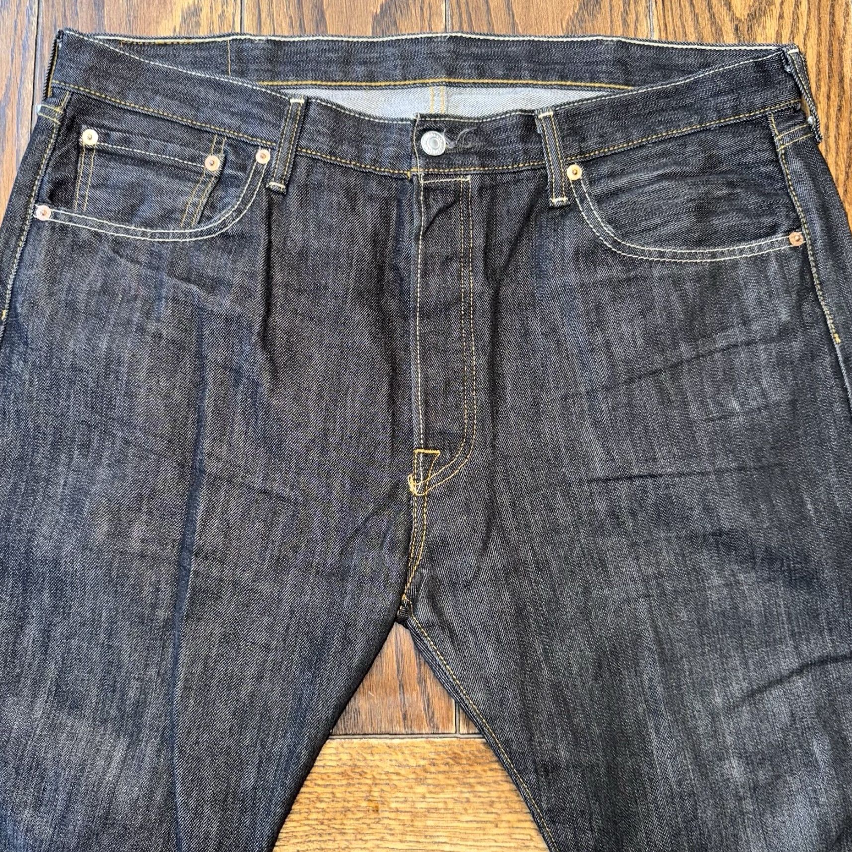 Levi's Levi's 501 Jeans Mens 38x29 Black Denim Button Fly Straight Leg Regular Fit Vintage No (adjusted to include best keywords) Size US 38 / EU 54 - 4 Thumbnail