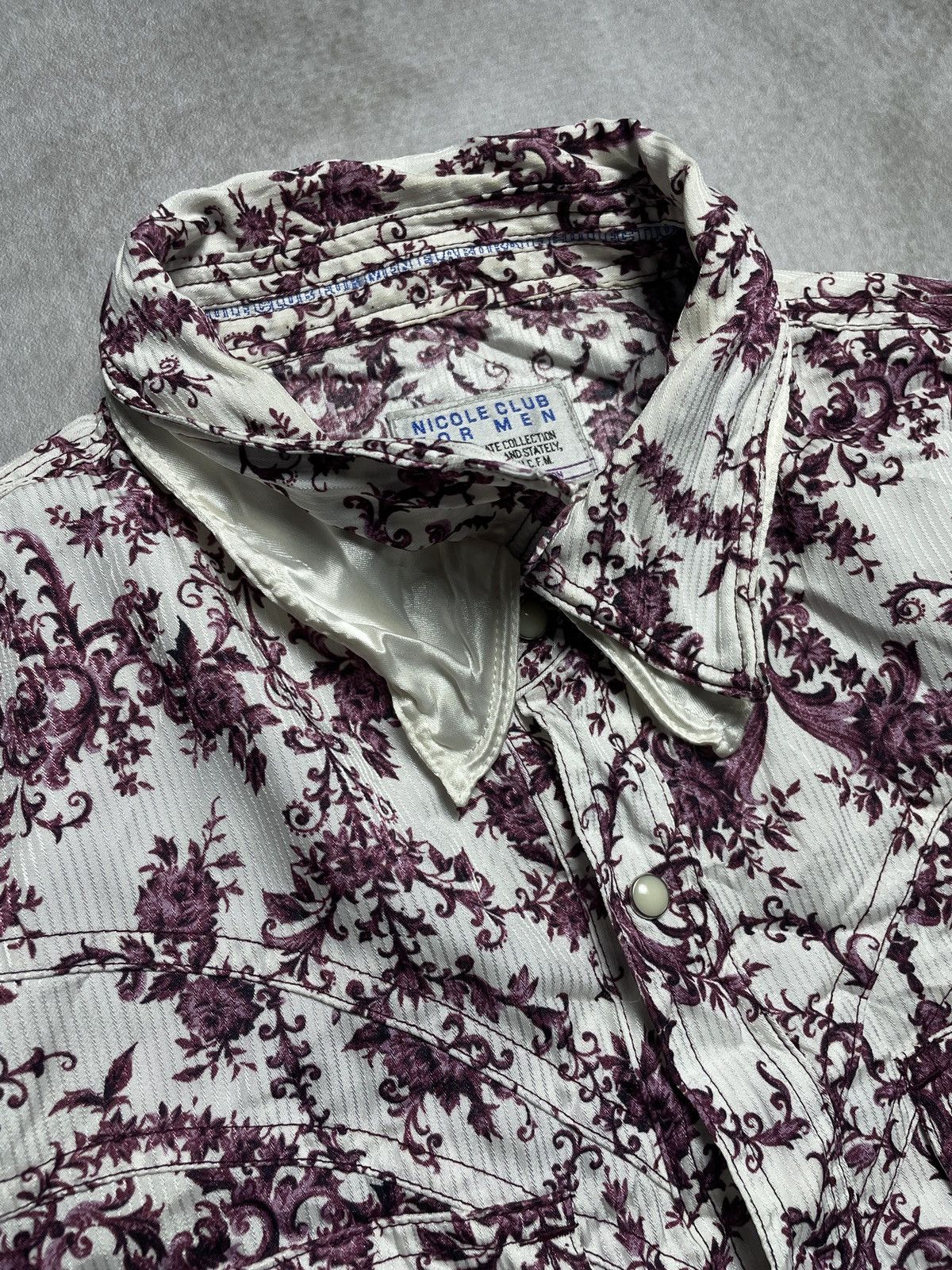If Six Was Nine 2000’s NCFM - Floral Vkei Style Double Collar Button Shirt Size US M / EU 48-50 / 2 - 5 Thumbnail