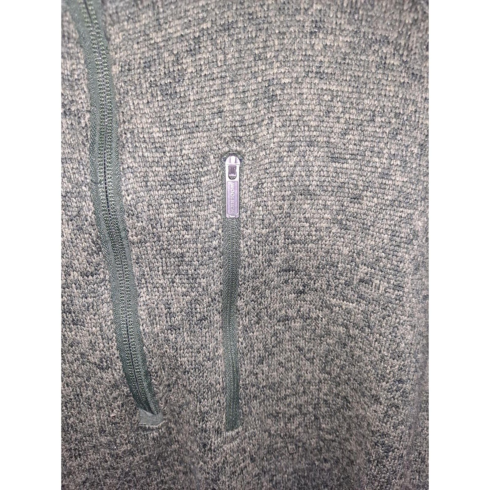 Other Wool Rich Marled Green 1/4 Zip With Zip Front Pocket Sweatsh Size US XL / EU 56 / 4 - 2 Thumbnail