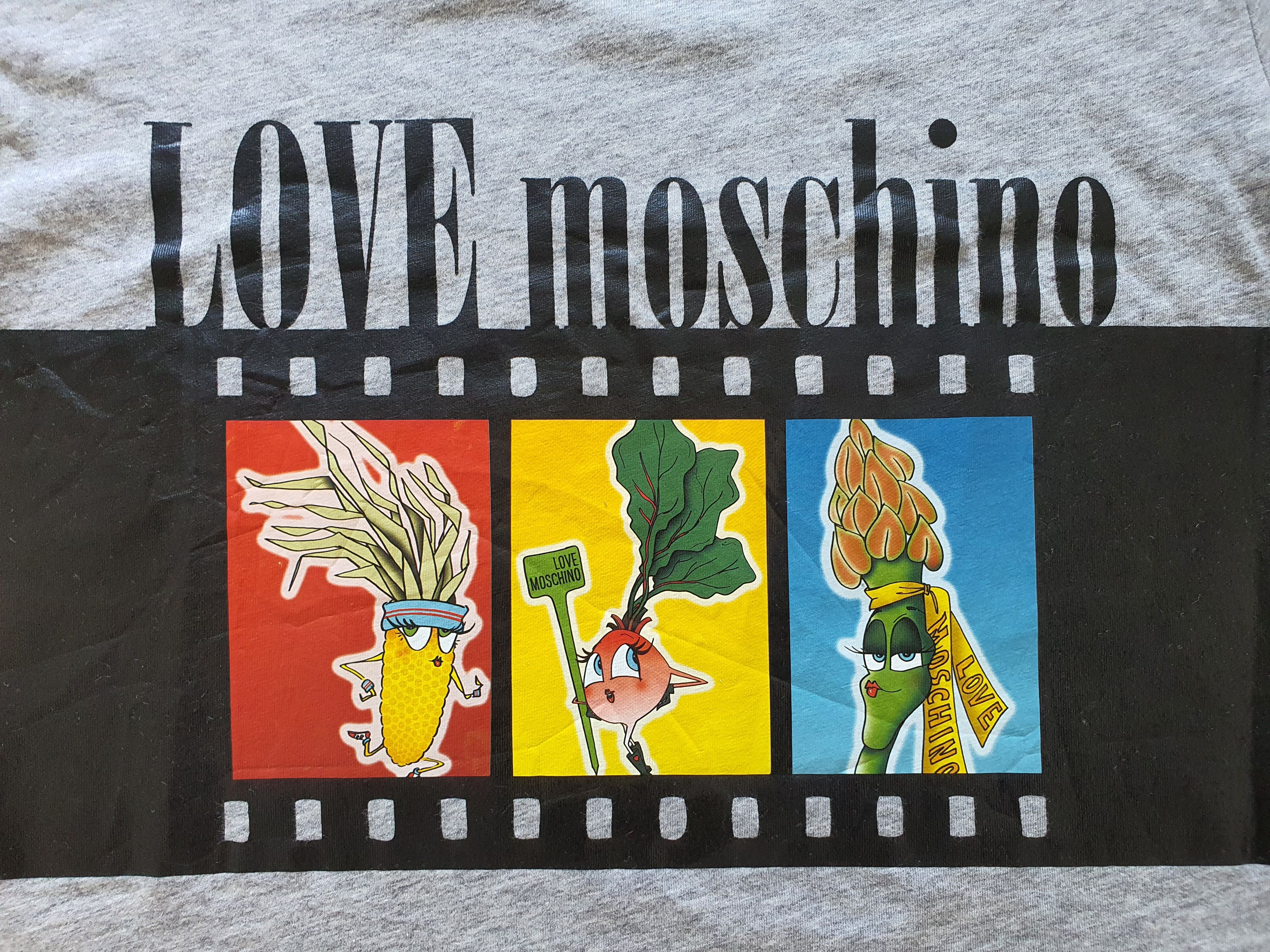 Love Moschino Graphic T-shirt (Pop Art) - Vegetables Motif - Sz Medium Size M / US 6-8 / IT 42-44 - 7 Thumbnail